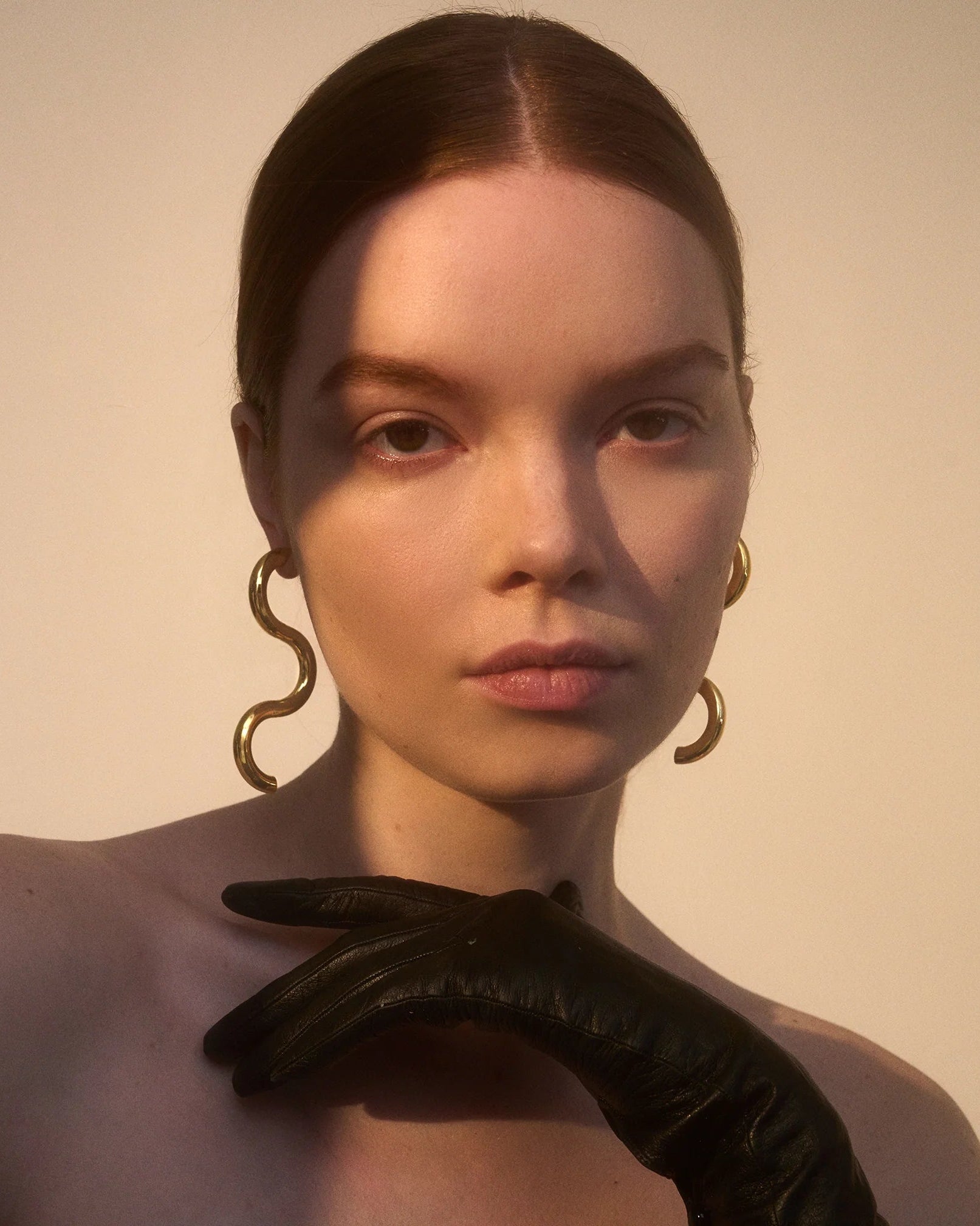 Serpentine Earrings in Gold by Lady Grey - At Present Jewelry