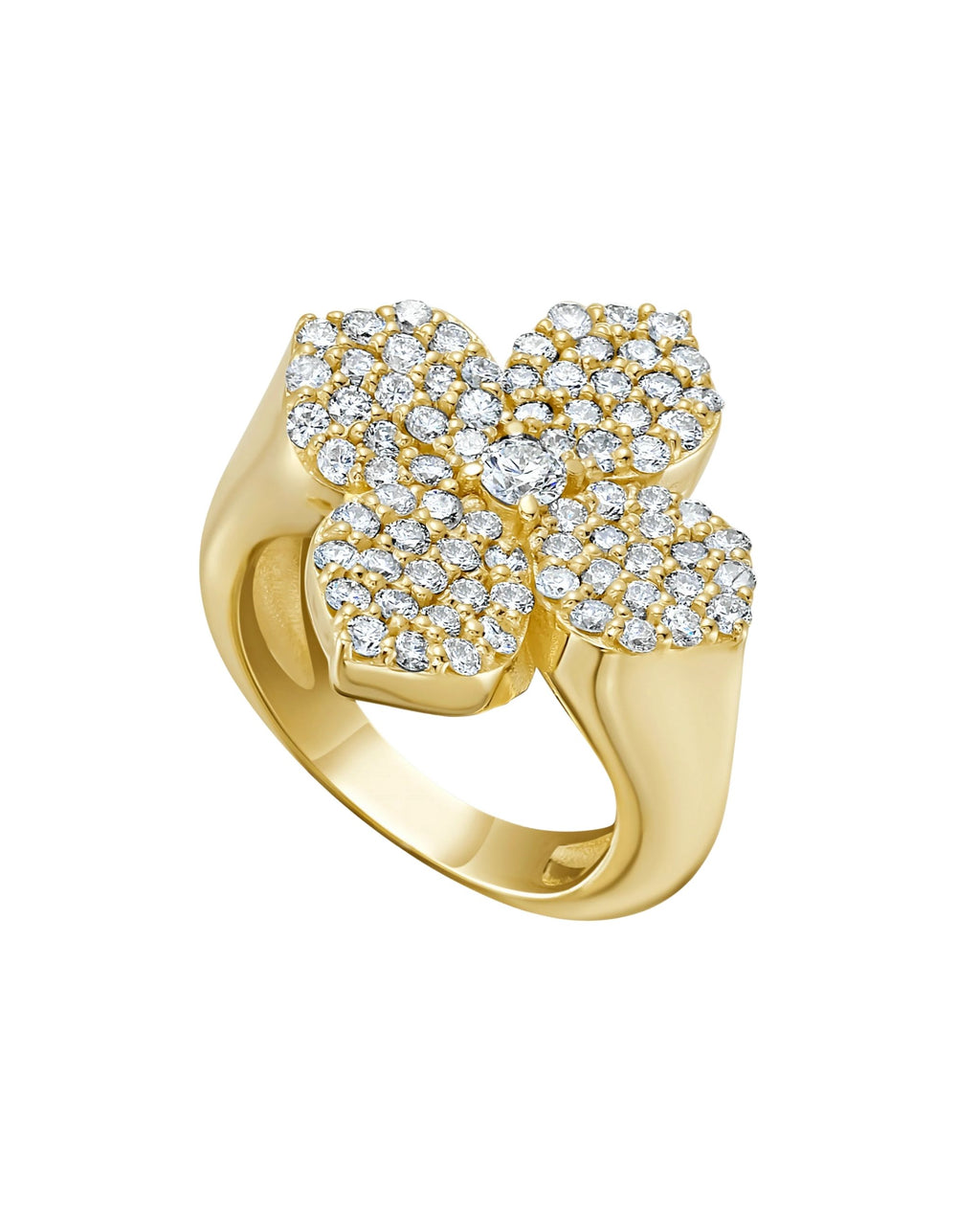 Flora Diamond Signet Statement Ring