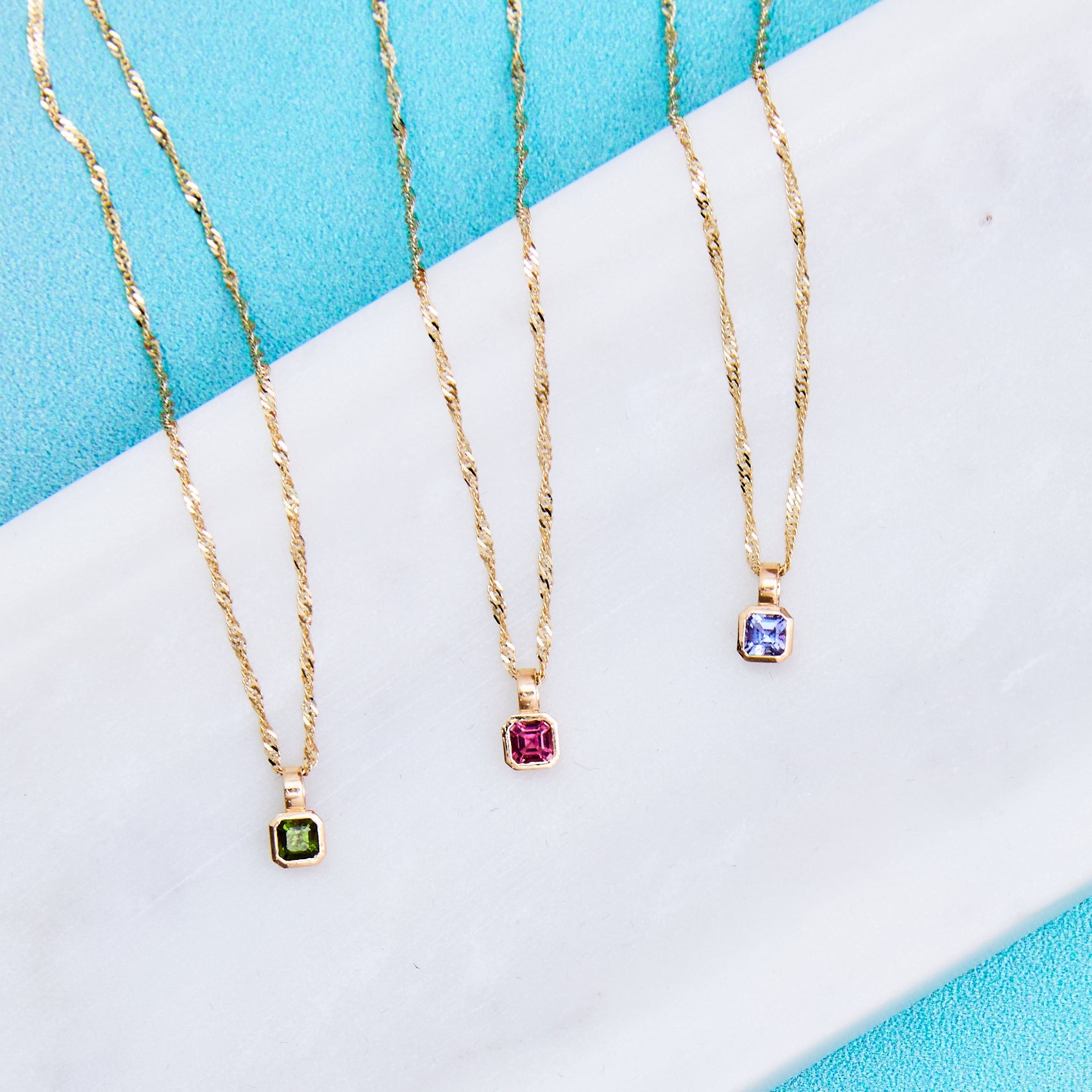 Petite Fern Asscher Charm by Ariel Gordon Jewelry - At Present Jewelry