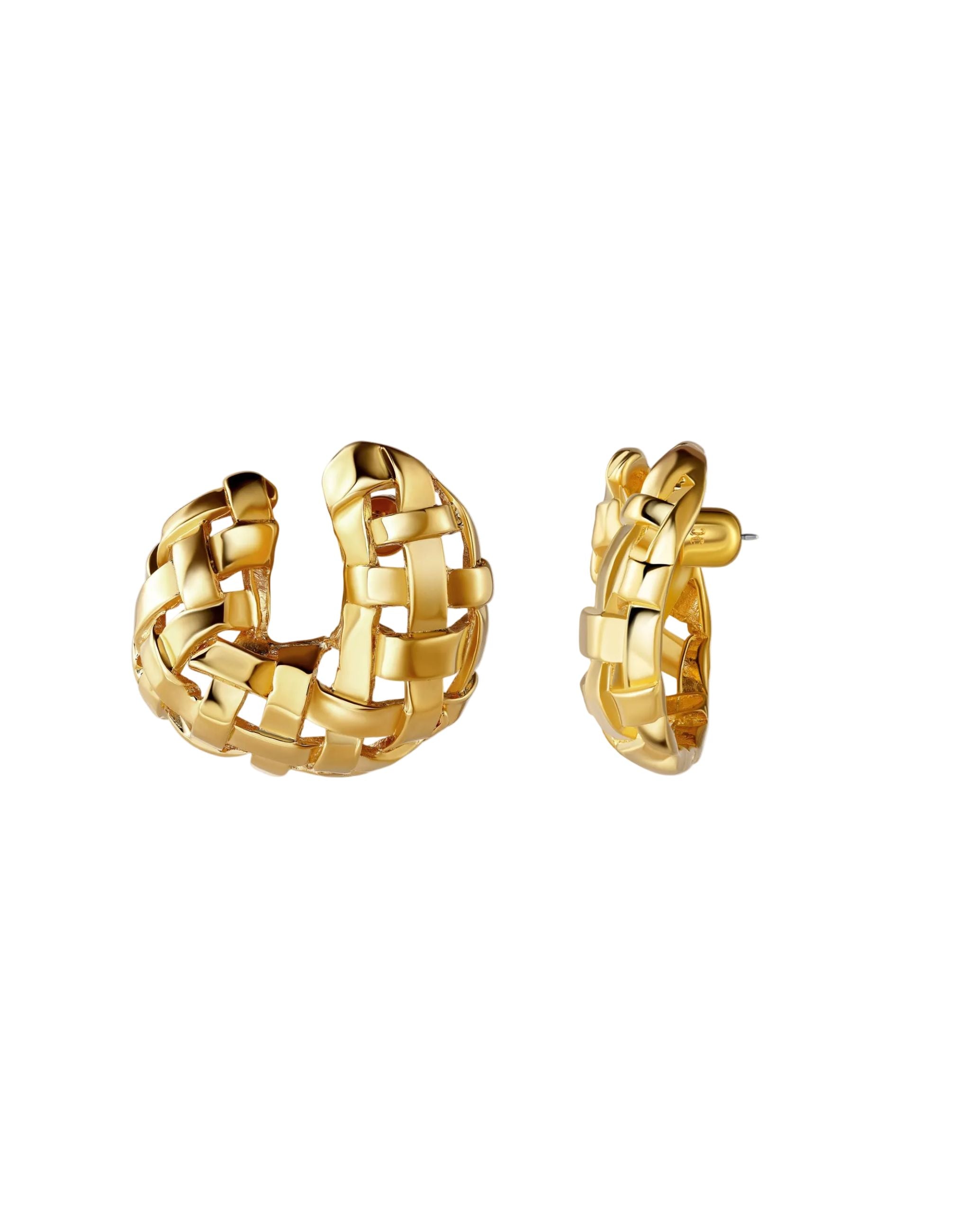 Woven C Earring
