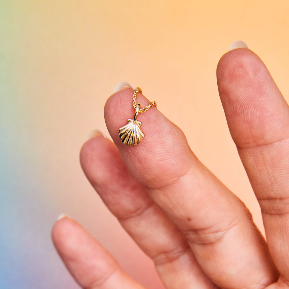 Petite Scallop Shell Charm by Ariel Gordon Jewelry - At Present Jewelry