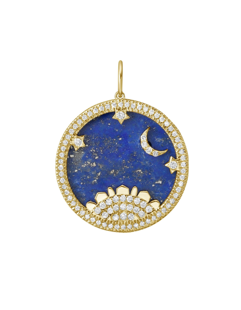 Starry Night Lapis Mountain Charm