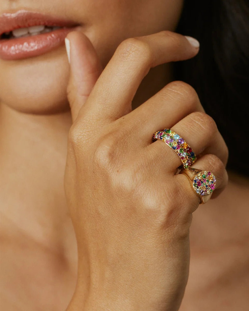 Large Multi Colored Eternity Band by Eriness - At Present Jewelry