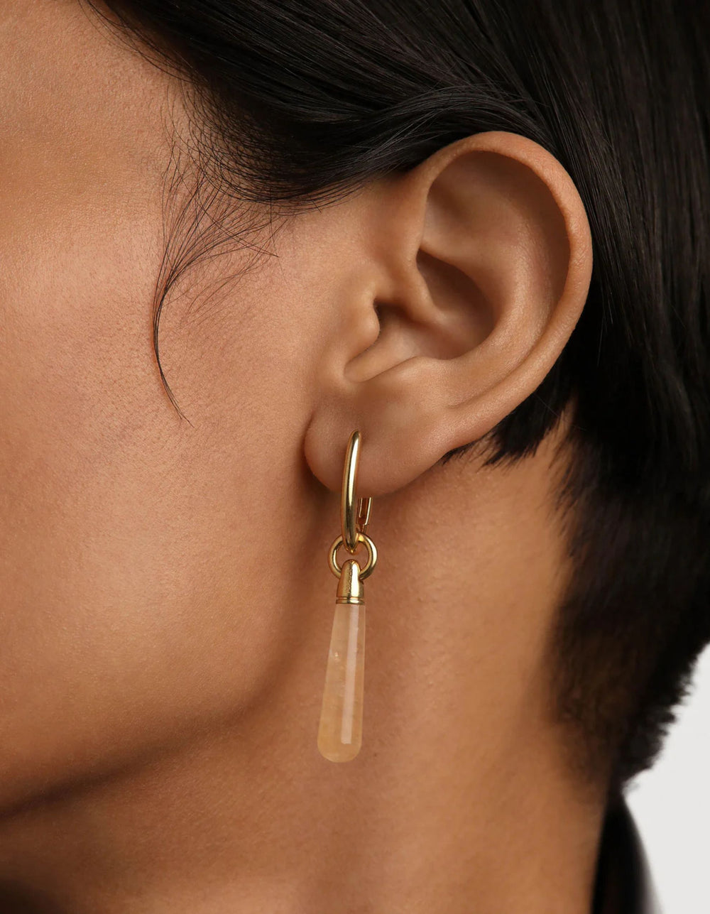 Yellow Aventurine Large Jupiter Hoop