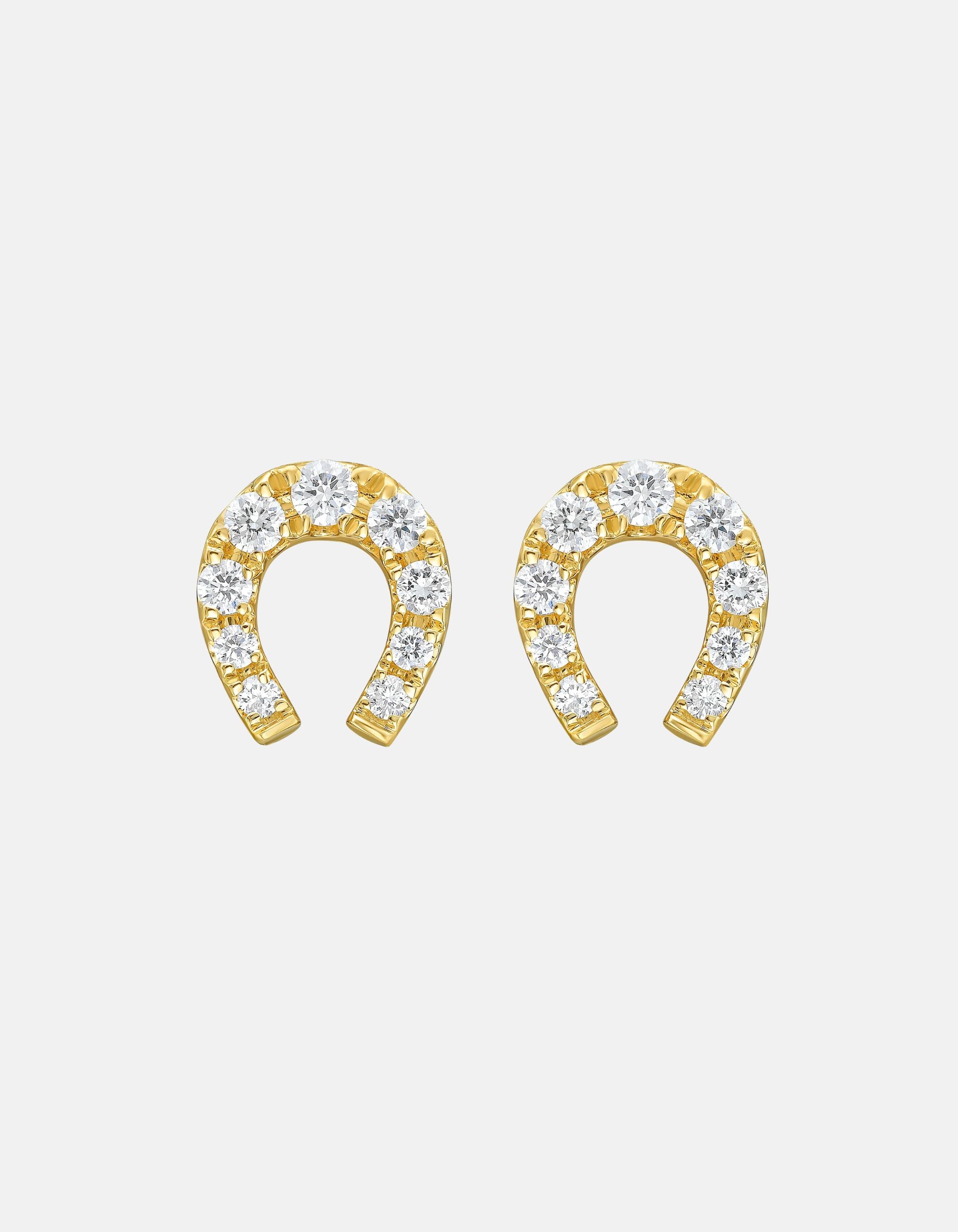 Legacy Diamond Horseshoe Earrings by Lionheart - At Present Jewelry