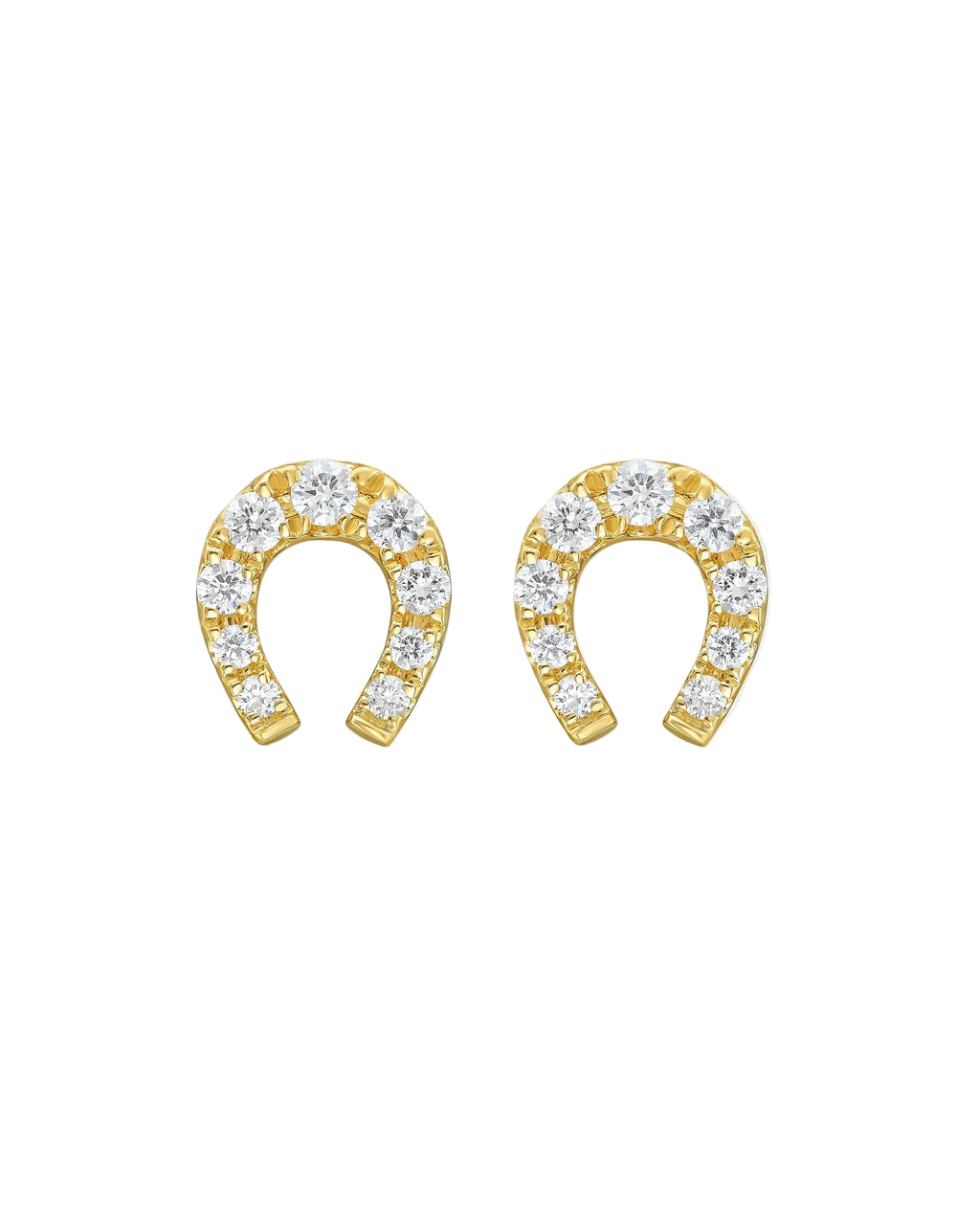 Legacy Diamond Horseshoe Earrings by Lionheart - At Present Jewelry