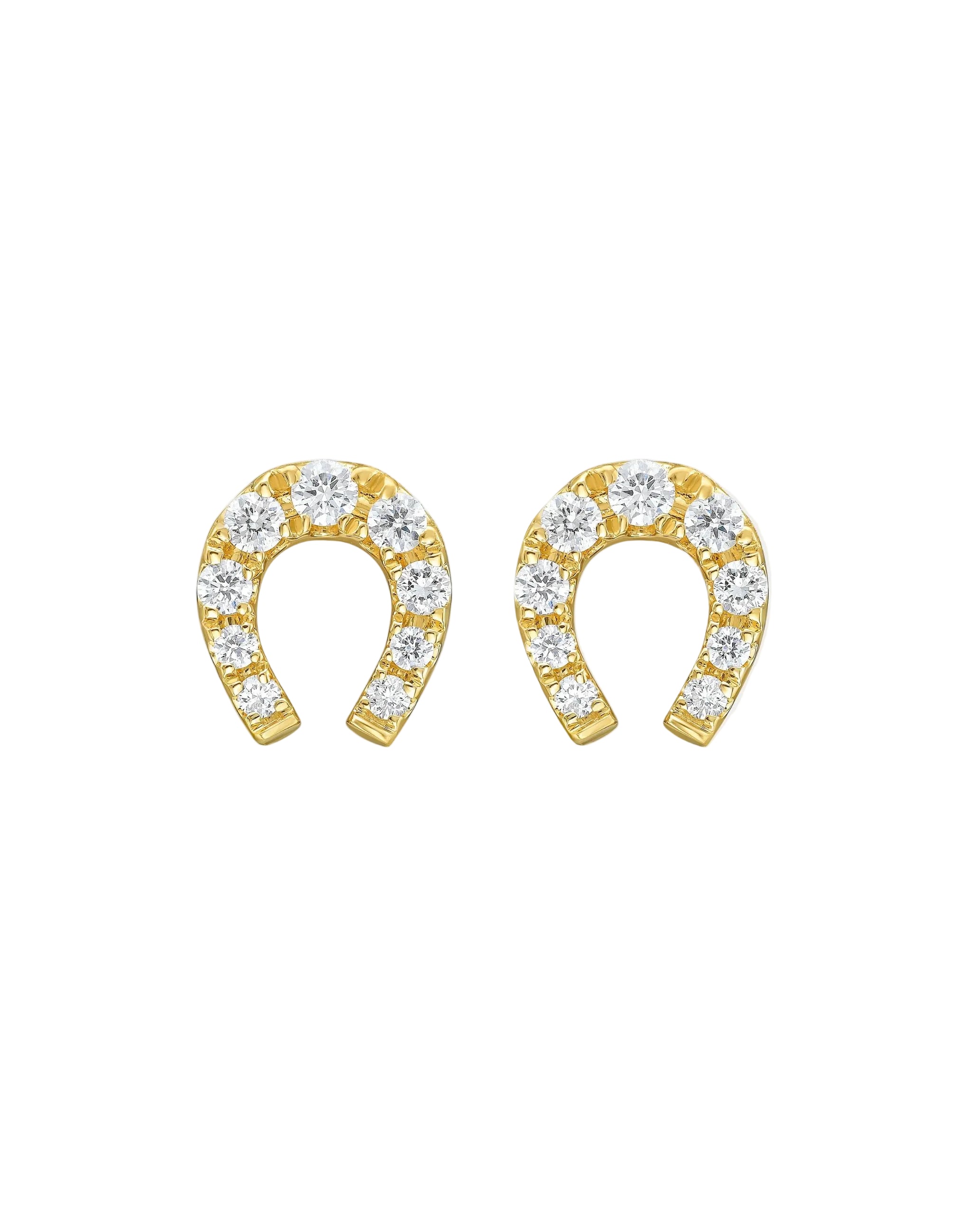 Legacy Diamond Horseshoe Earrings by Lionheart - At Present Jewelry
