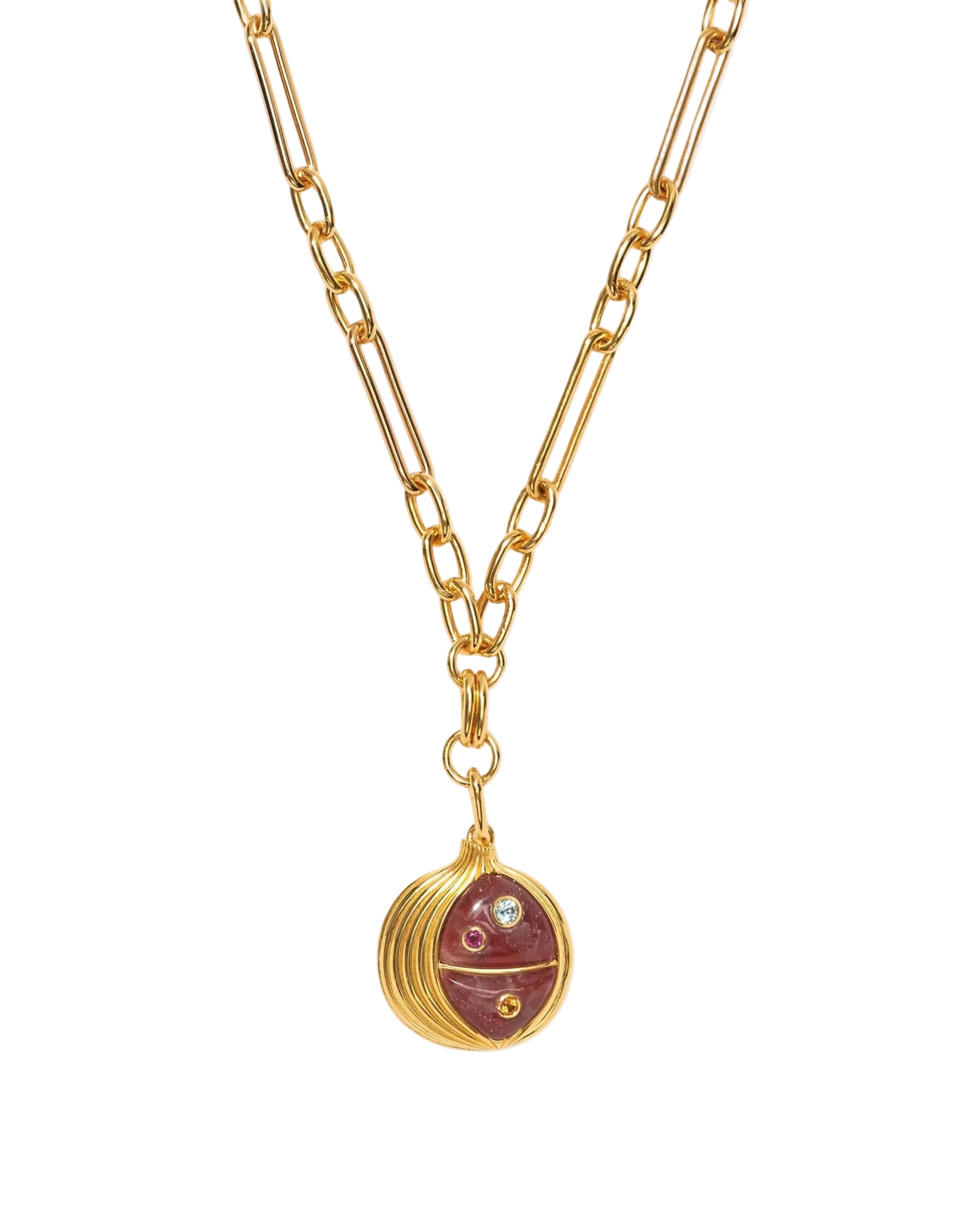 Pomegranate Pendant Necklace by Lizzie Fortunato - At Present Jewelry