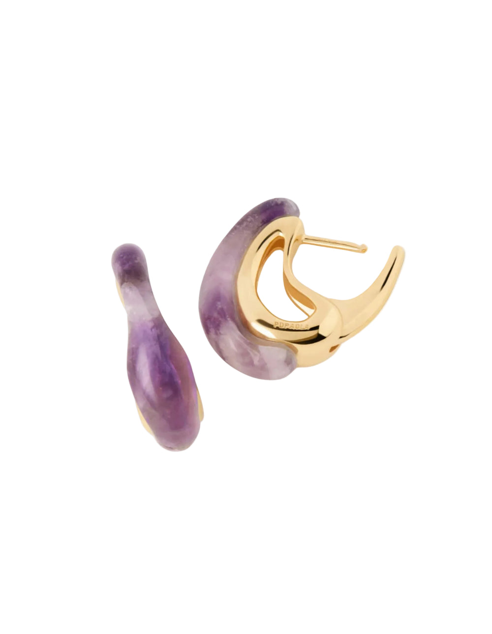 Amethyst Brisa Hoops by PDPaola - At Present Jewelry