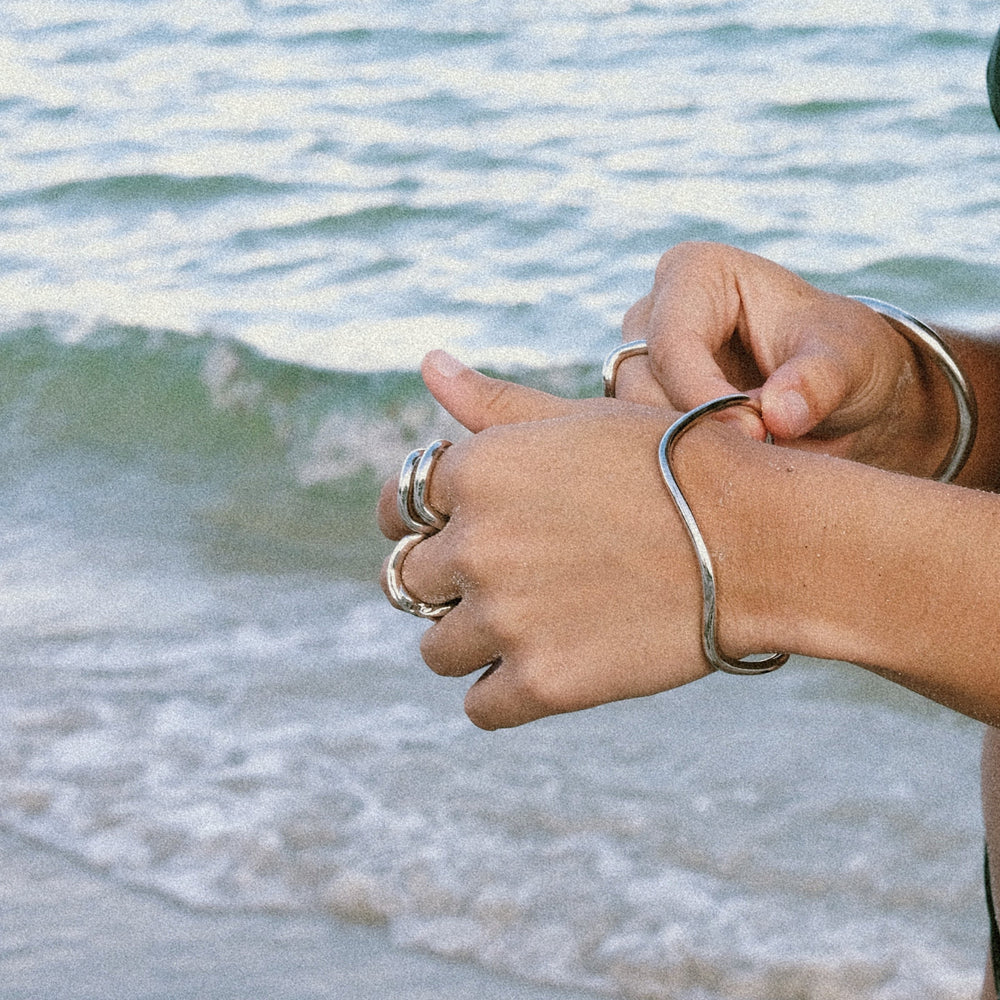 It Comes in Waves Bangle by Anita Berisha - At Present Jewelry