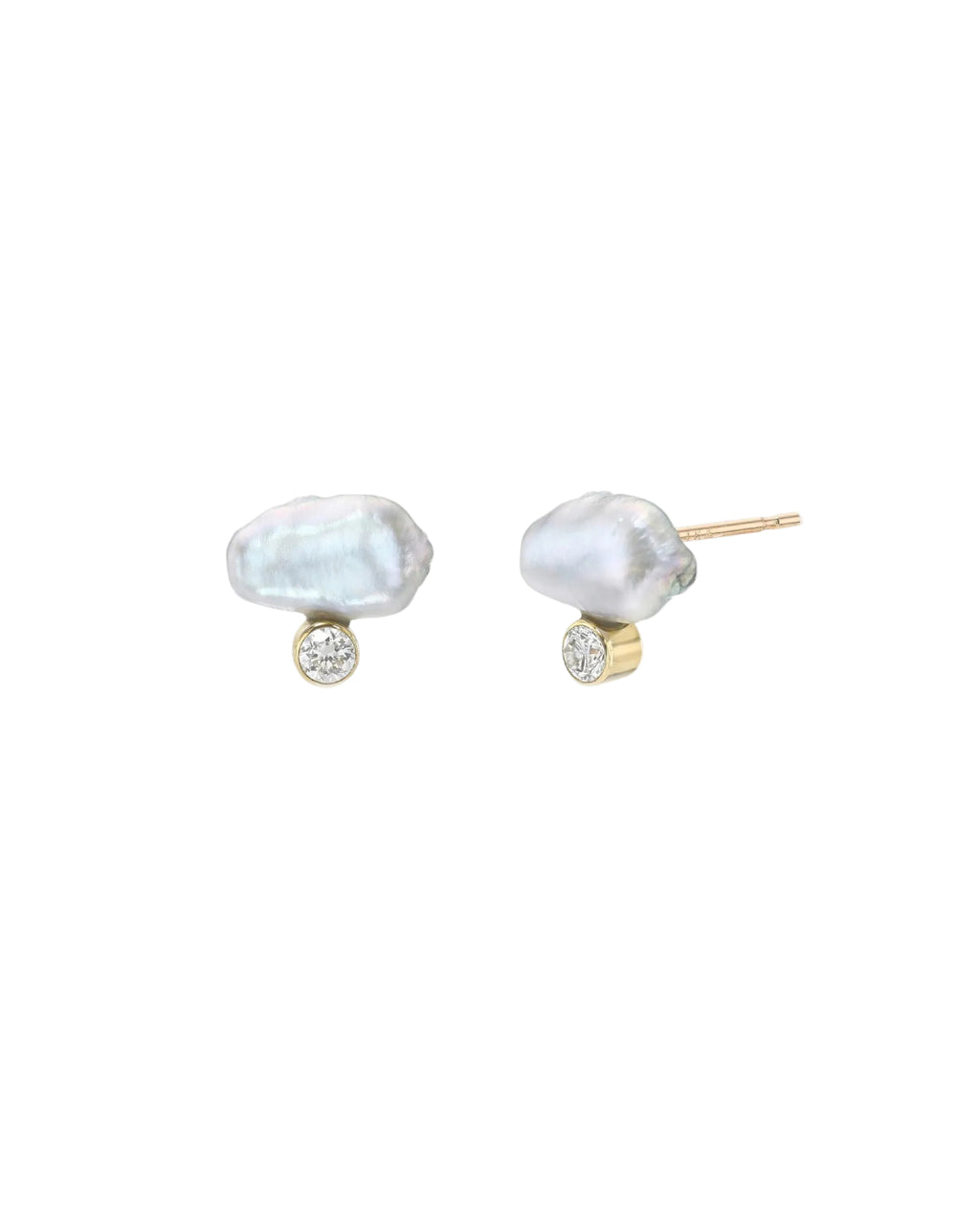 Celeste Lagniappe Studs with Diamonds by White/Space - At Present Jewelry