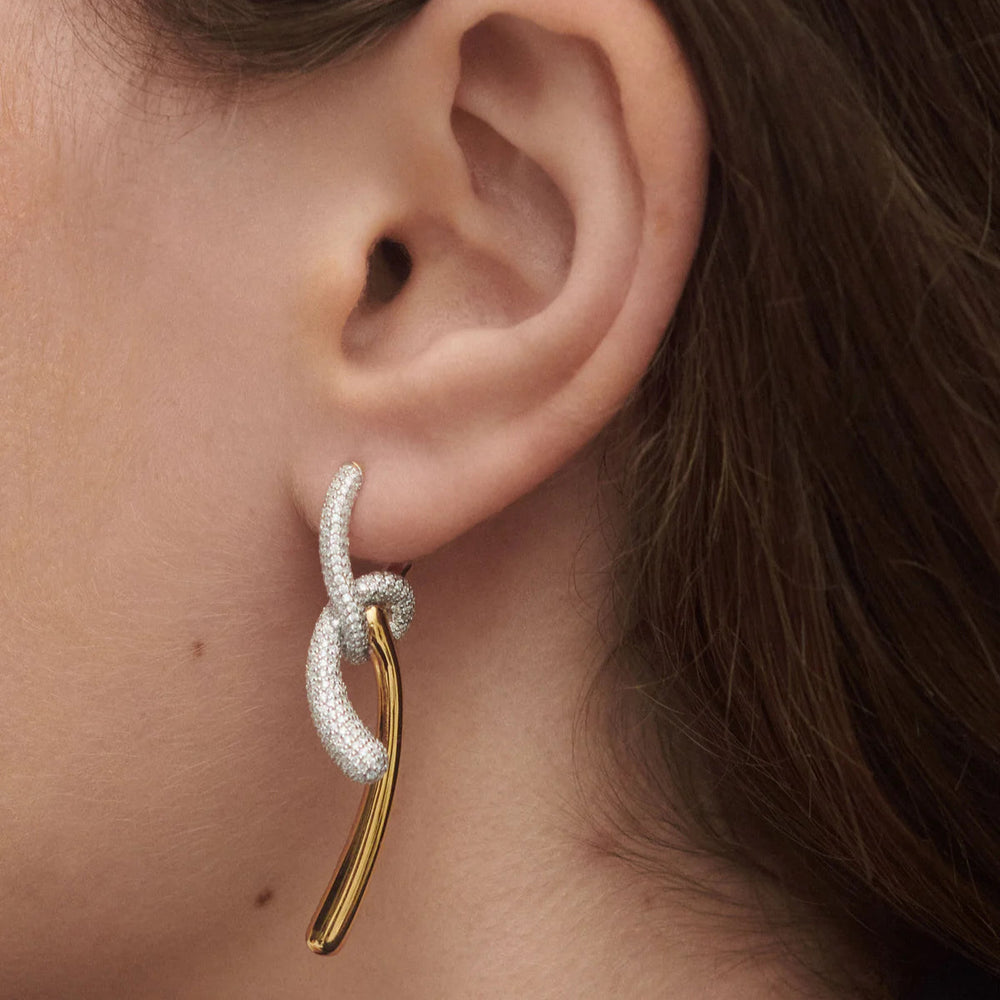 Pavé Twist Hoops by PDPaola - At Present Jewelry