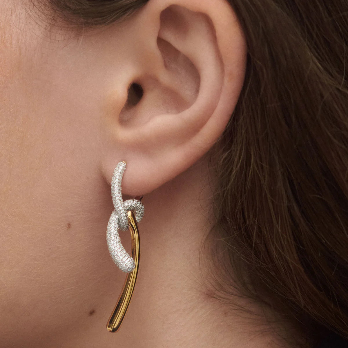 Pavé Twist Hoops by PDPaola - At Present Jewelry