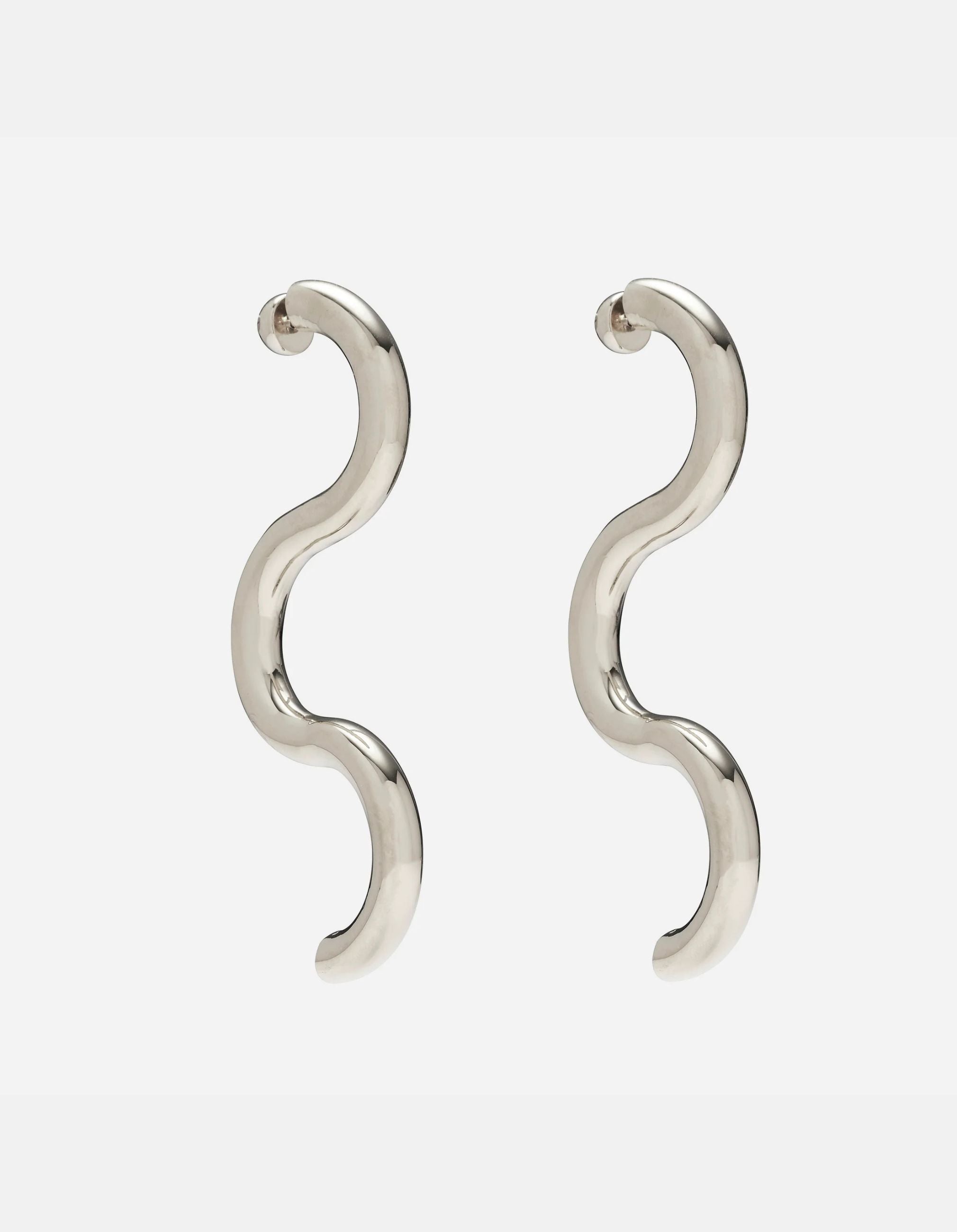 Serpentine Earrings in Silver by Lady Grey - At Present Jewelry
