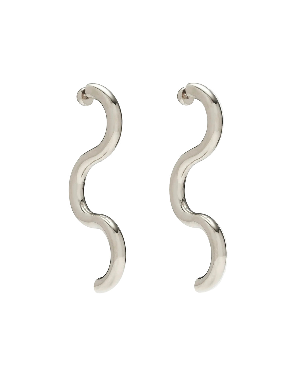 Serpentine Earrings in Silver by Lady Grey - At Present Jewelry