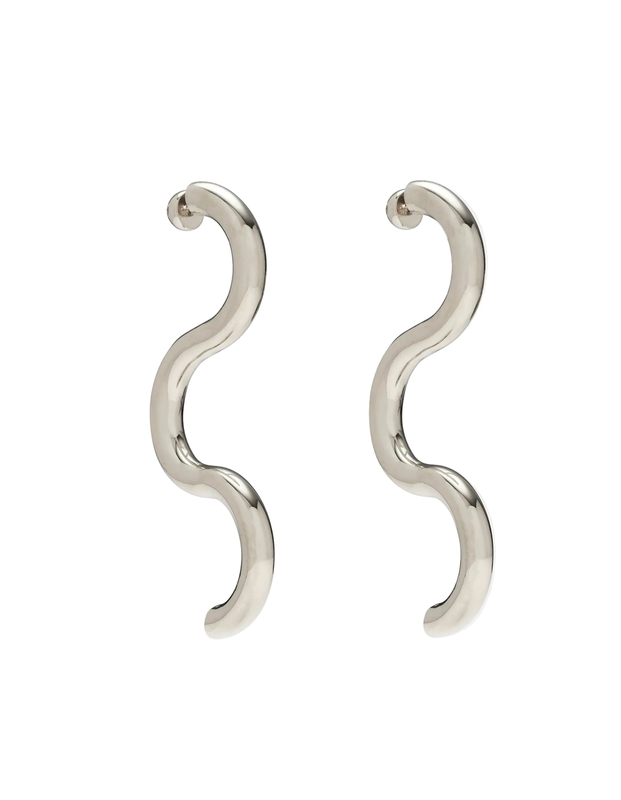 Serpentine Earrings in Silver by Lady Grey - At Present Jewelry
