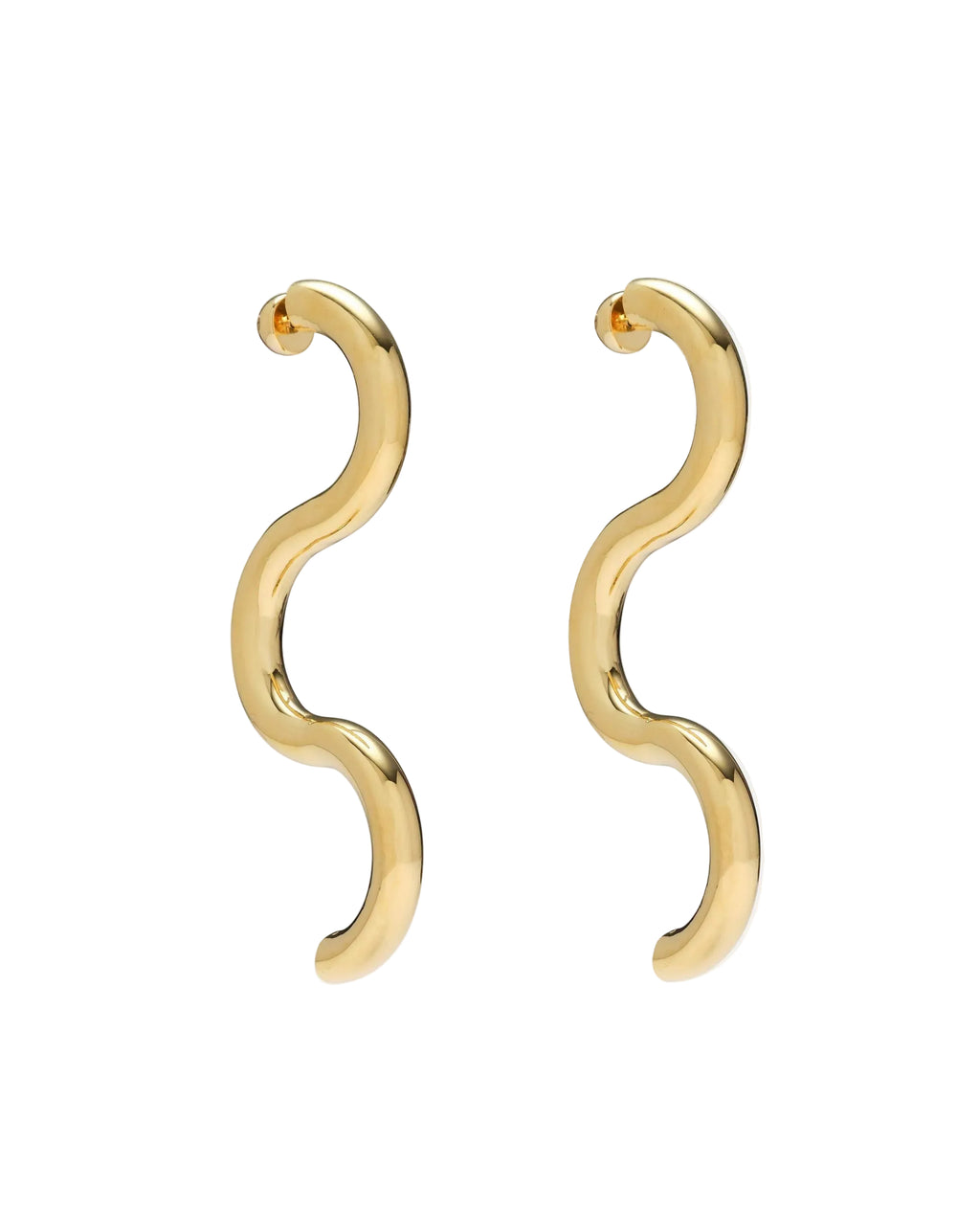 Serpentine Earrings in Gold by Lady Grey - At Present Jewelry