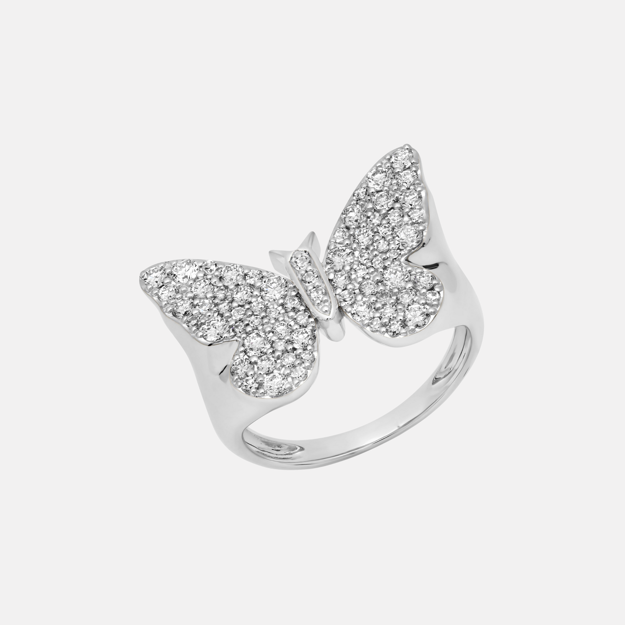 Diamond Butterfly Signet Ring by Eriness - At Present Jewelry