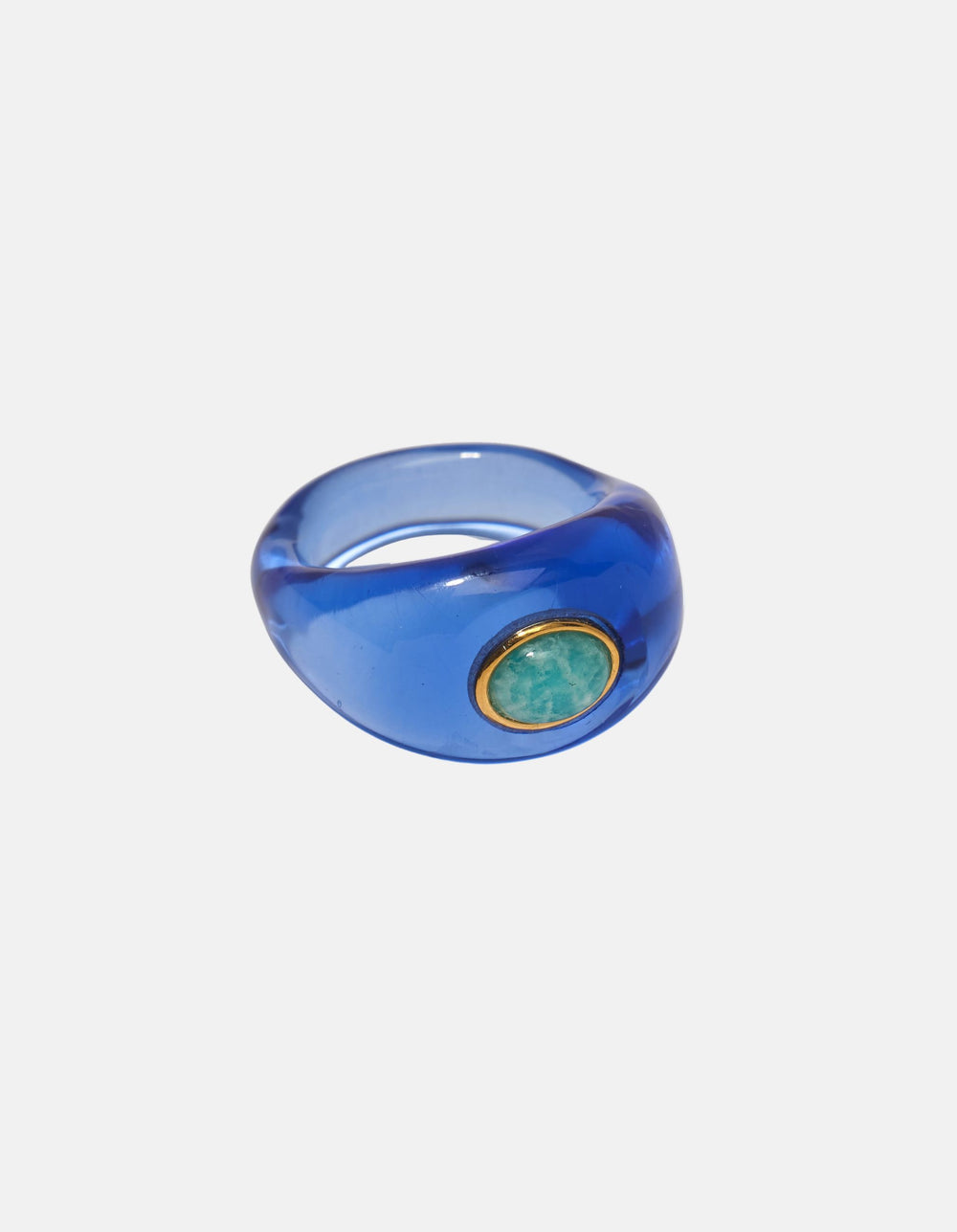 Monument Ring in Prussian Blue by Lizzie Fortunato - At Present Jewelry