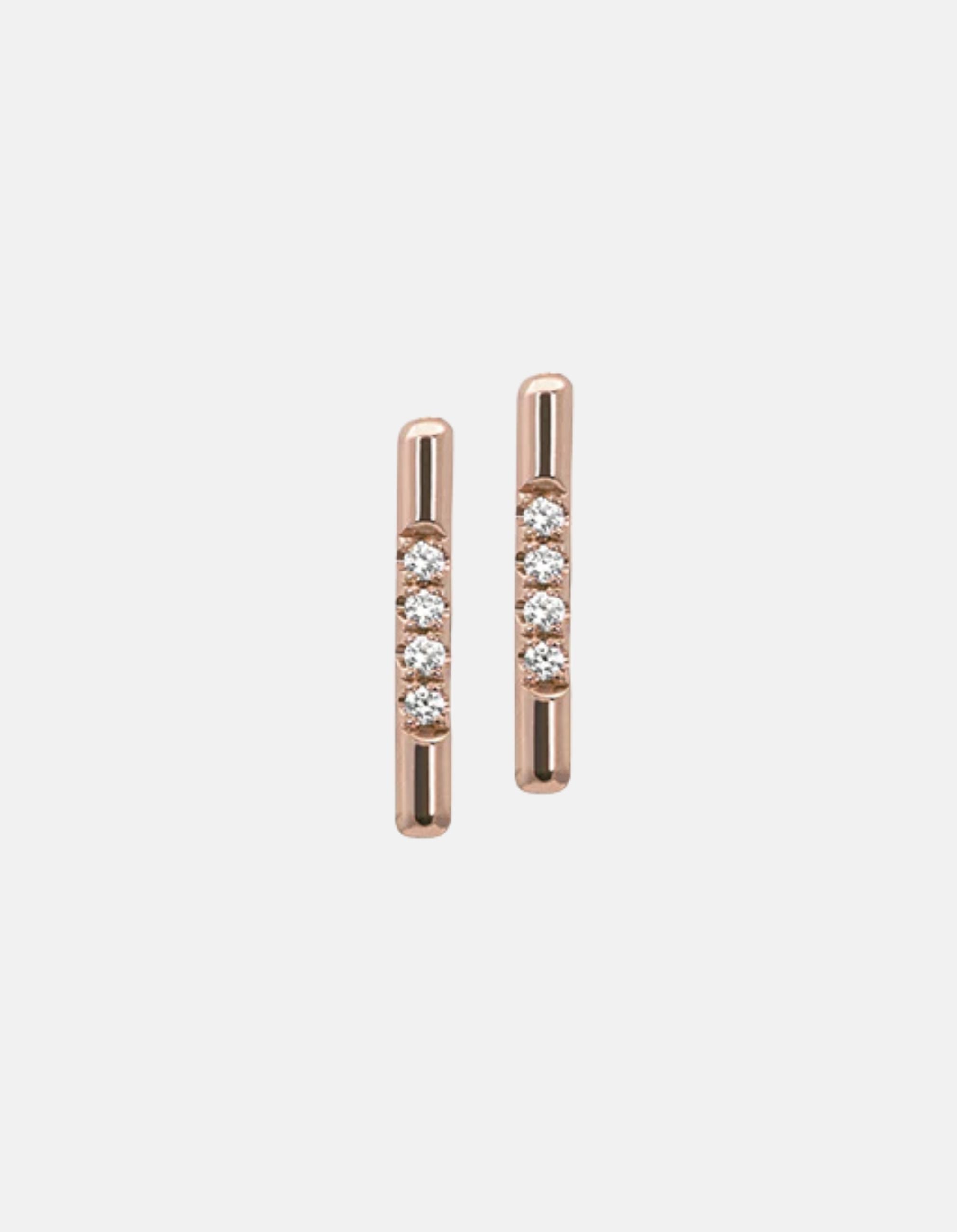 Pavé Linea Stud Earring by White/Space - At Present Jewelry