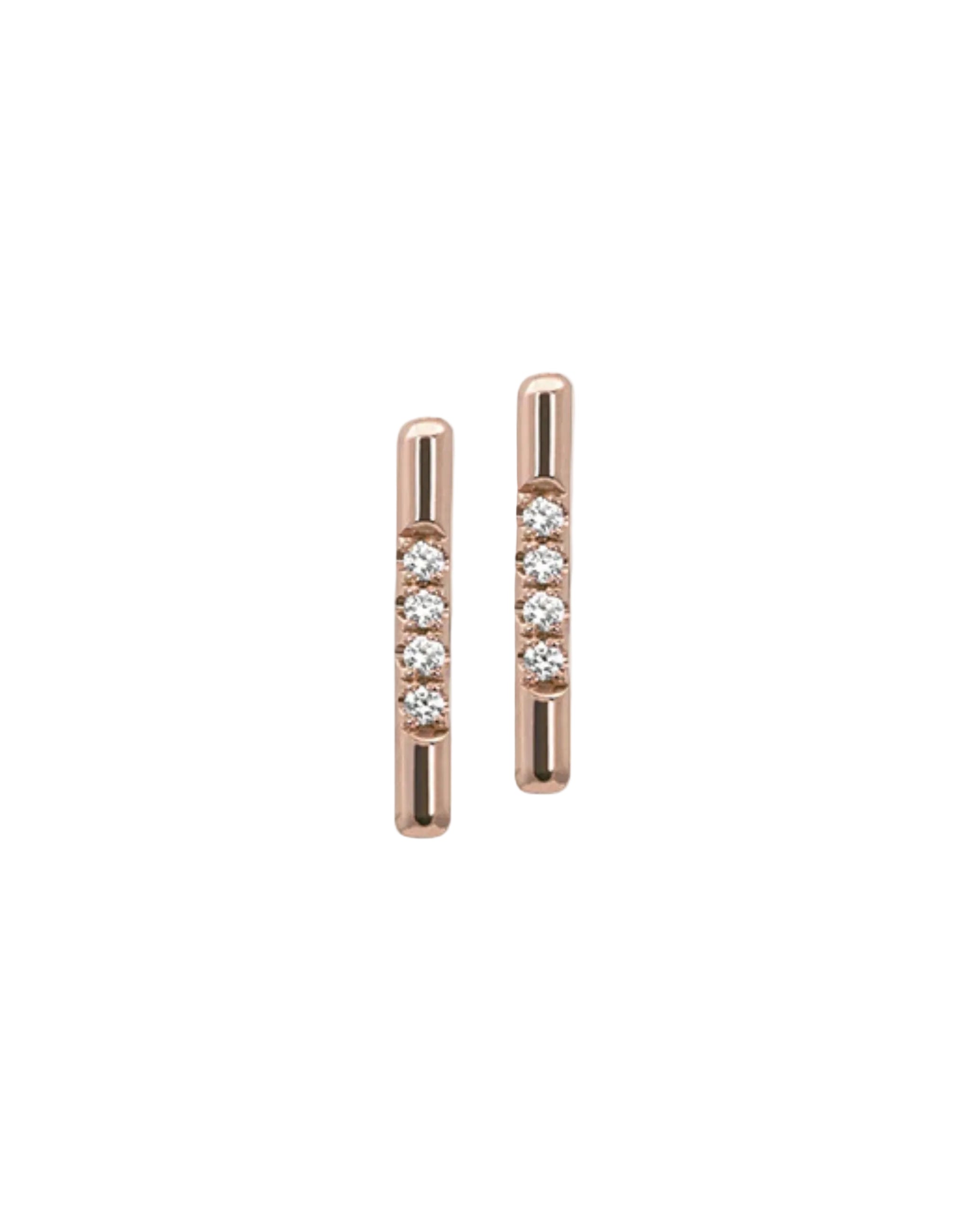 Pavé Linea Stud Earring by White/Space - At Present Jewelry