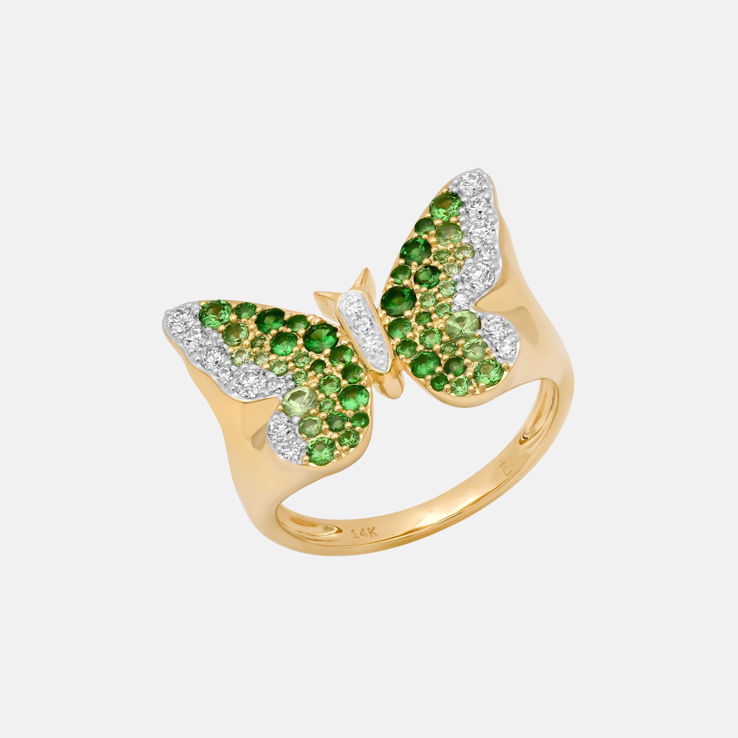 Ombré Butterfly Signet Ring by Eriness - At Present Jewelry