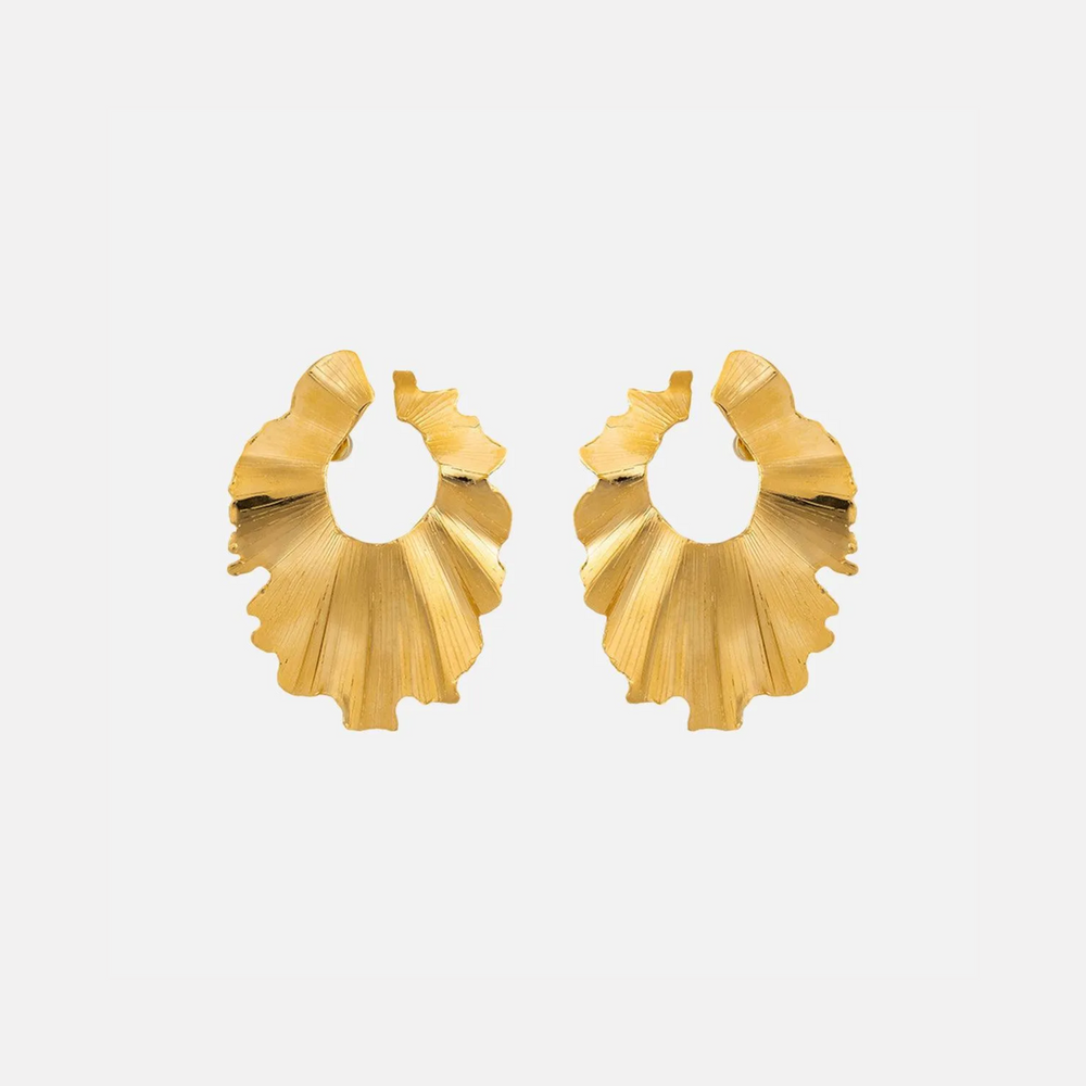 Palm Leaf Earring by Christina Caruso - At Present Jewelry