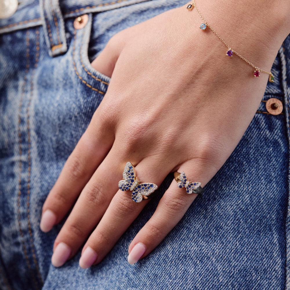 Ombré Butterfly Signet Ring by Eriness - At Present Jewelry