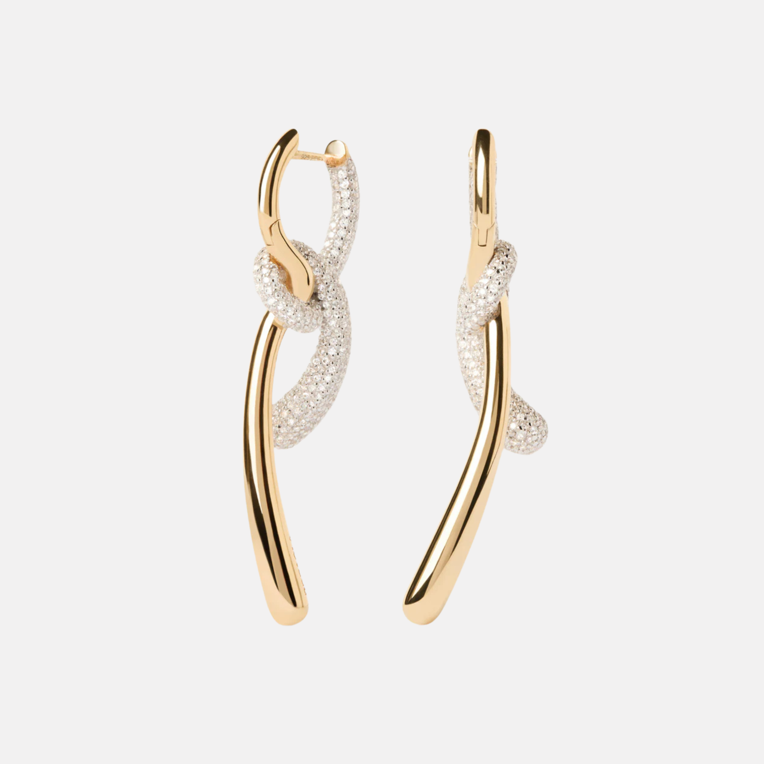Pavé Twist Hoops by PDPaola - At Present Jewelry