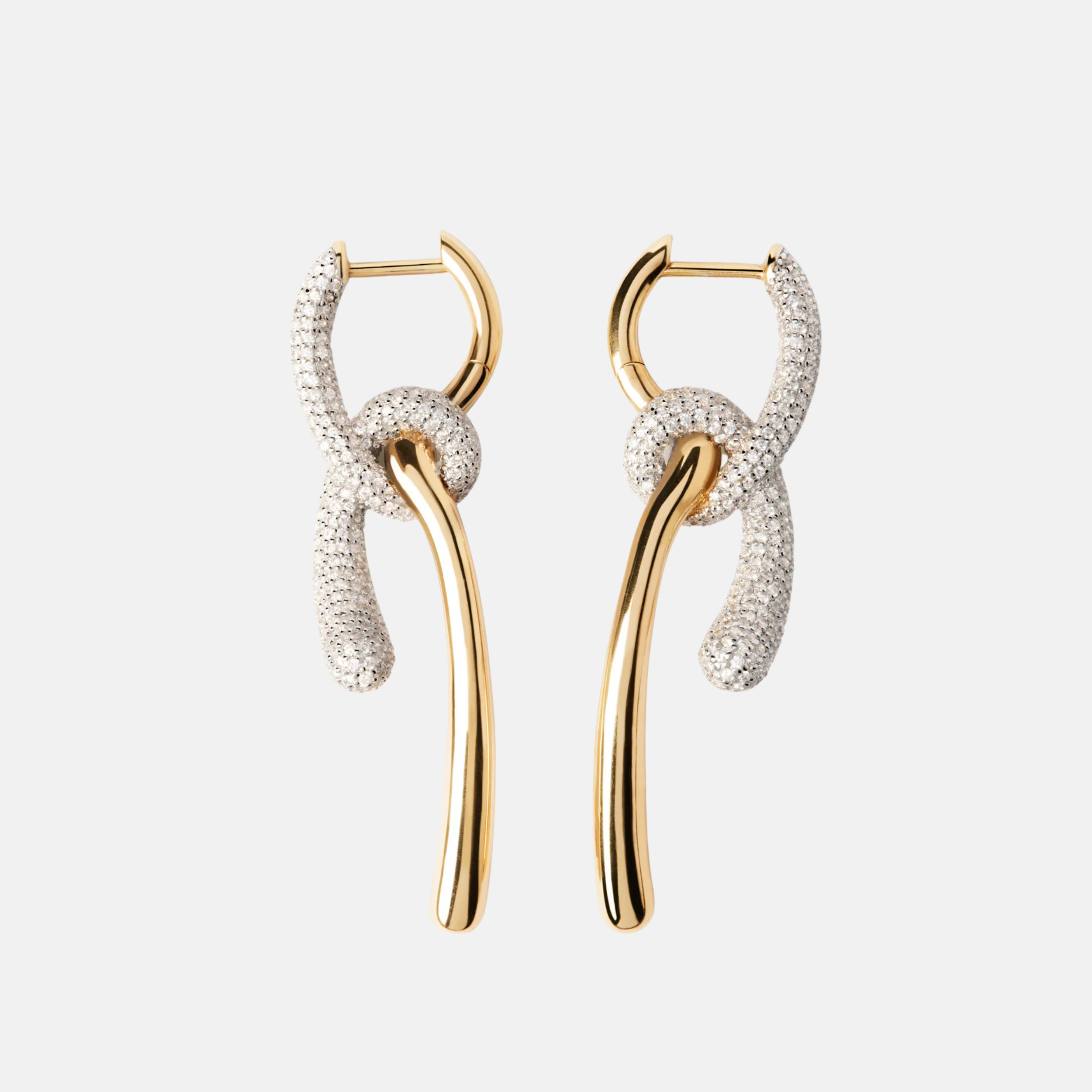 Pavé Twist Hoops by PDPaola - At Present Jewelry