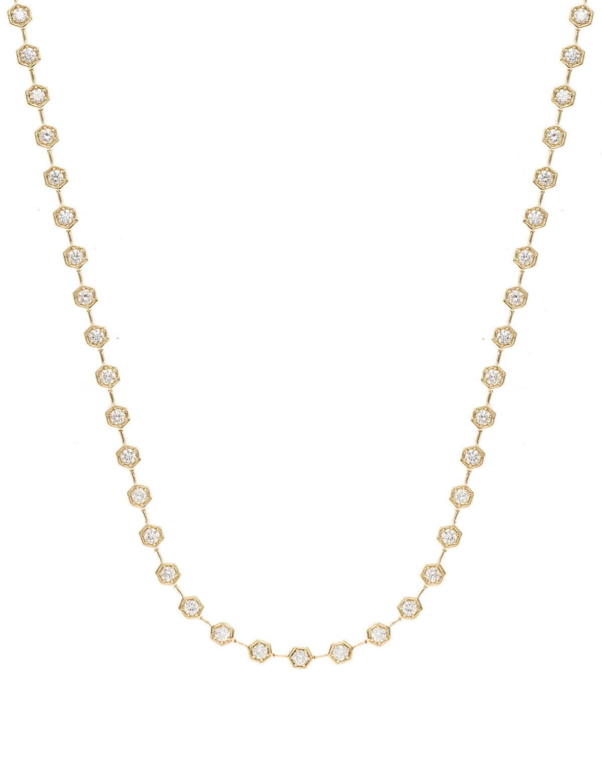 Diamond Hex Tennis Necklace