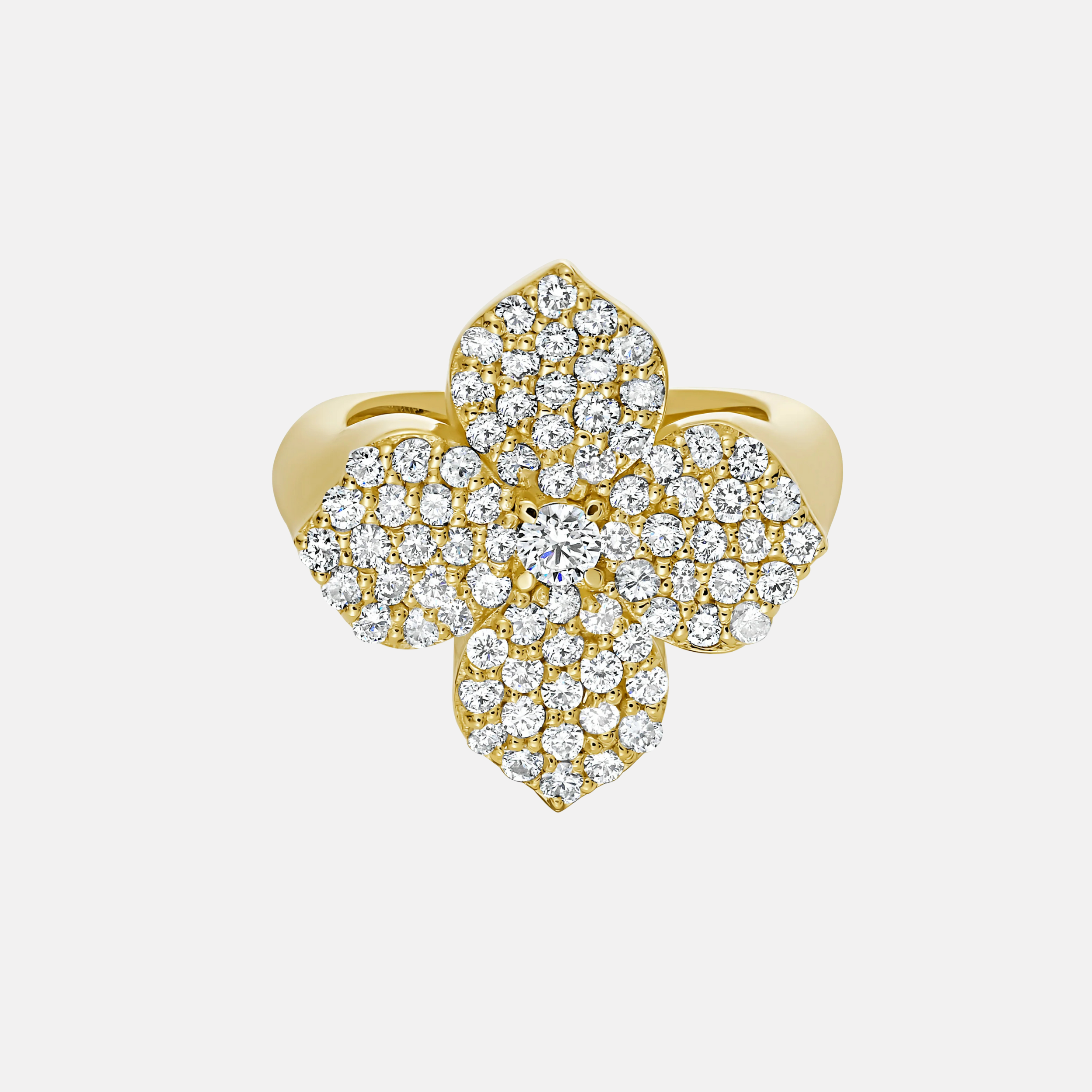 Flora Diamond Signet Statement Ring