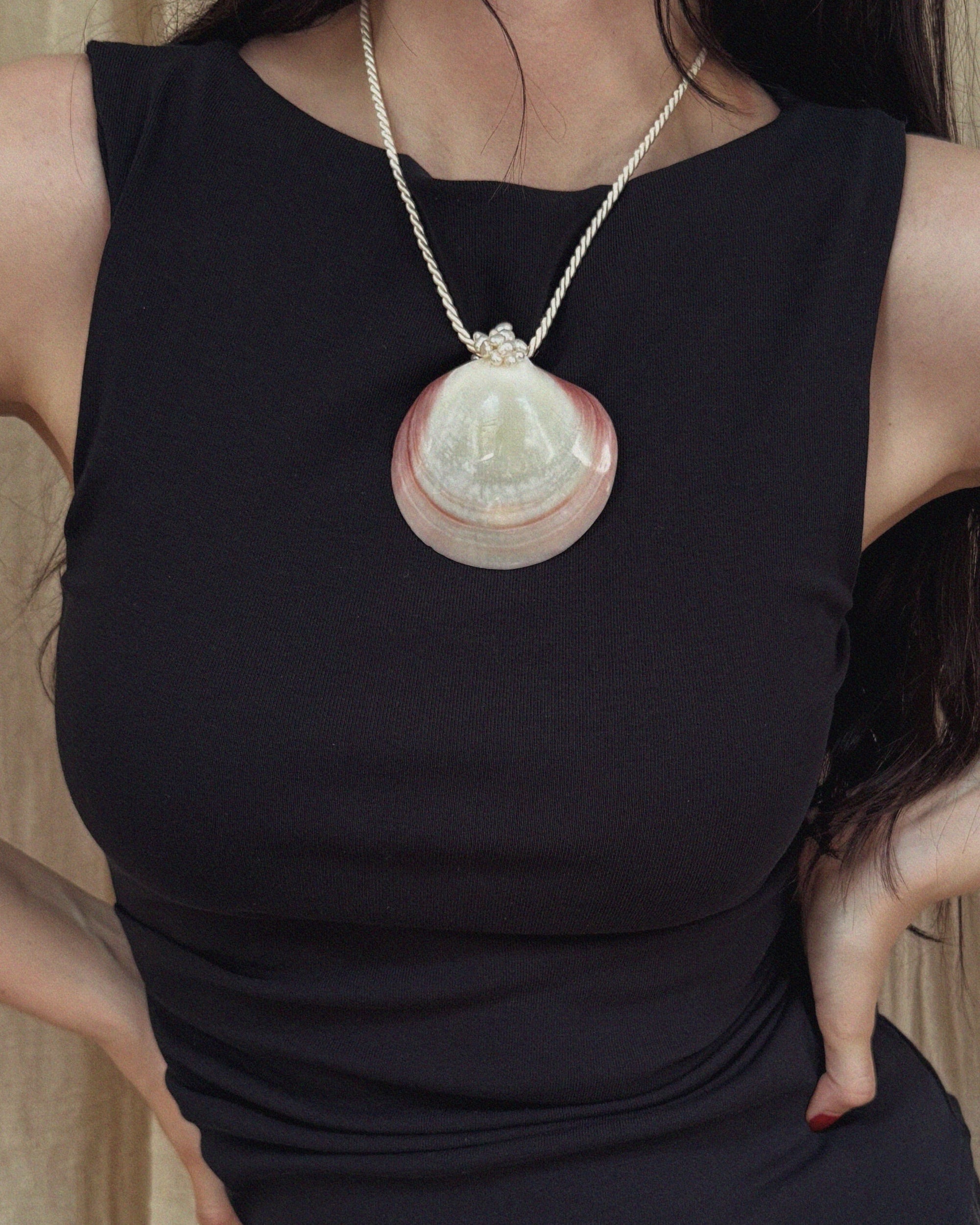 Clam Shell Pendant & Belt by Anita Berisha - At Present Jewelry