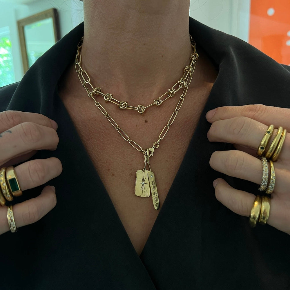 Rectangle North Star Charm by Rebecca Pinto - At Present Jewelry