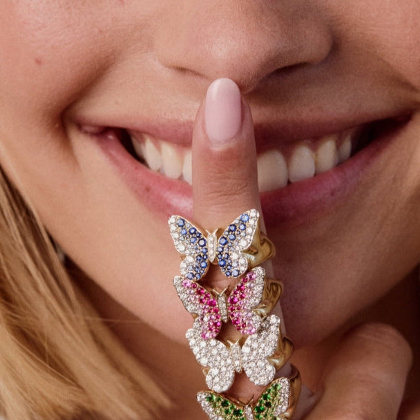 Diamond Butterfly Signet Ring by Eriness - At Present Jewelry