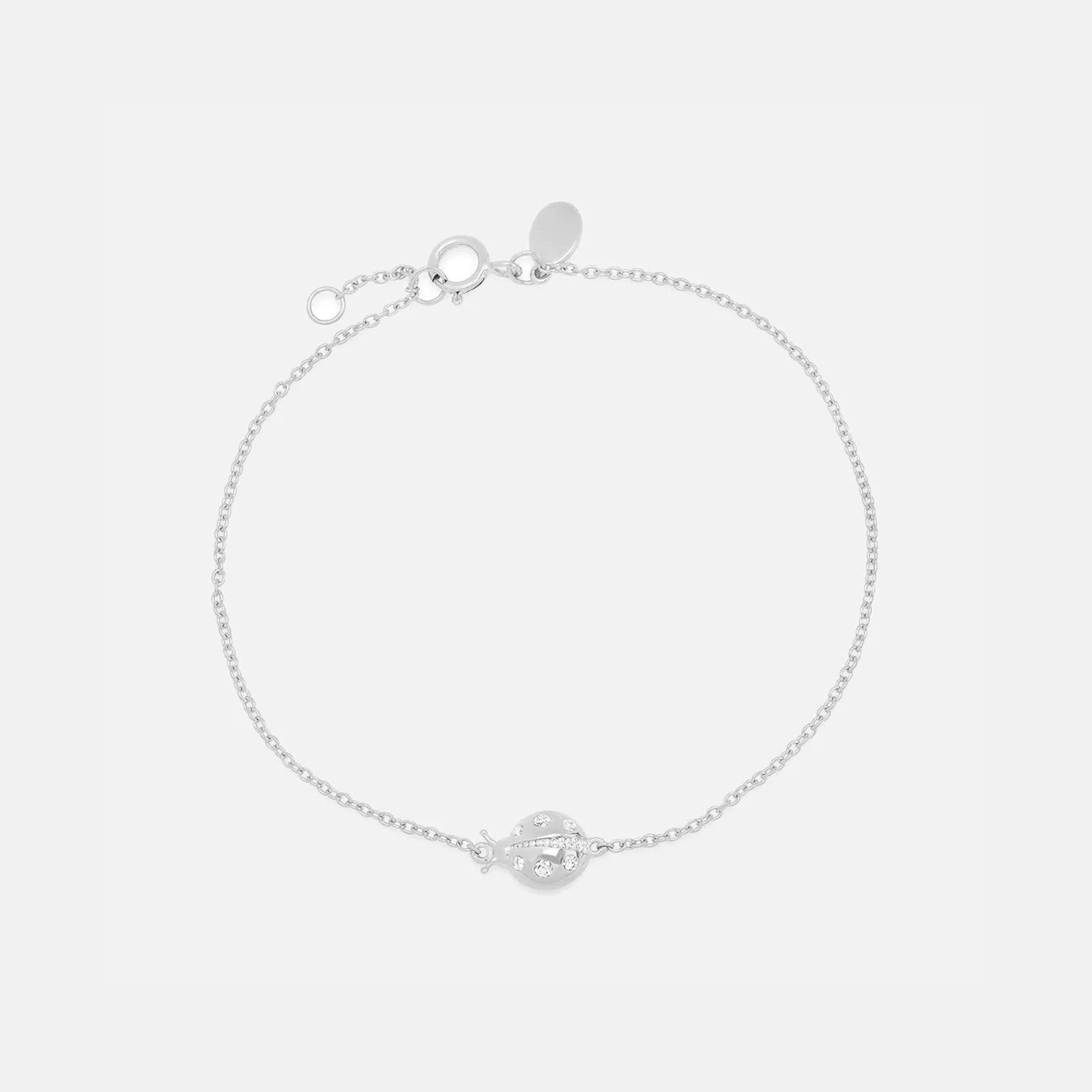 Diamond Crawling Ladybug Bracelet by Eriness - At Present Jewelry
