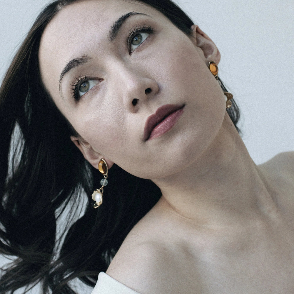 Amber Earrings by Anita Berisha - At Present Jewelry