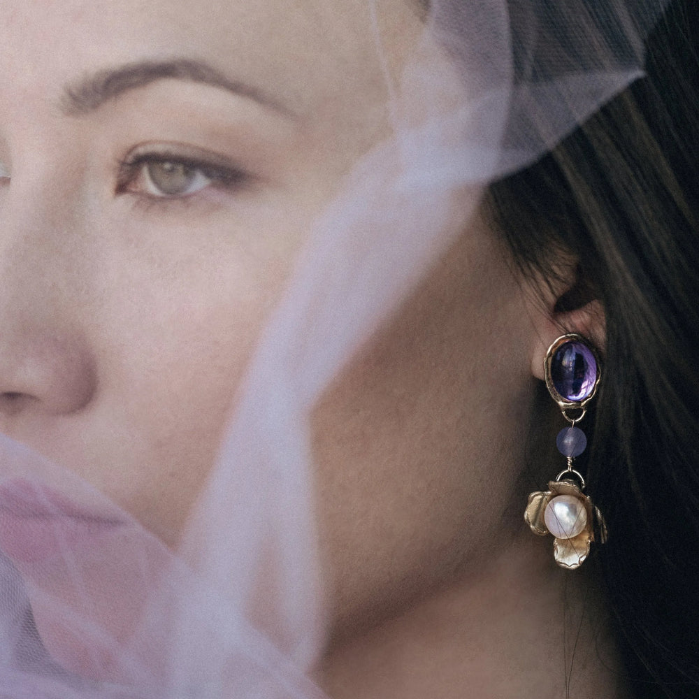 Lilac Earrings by Anita Berisha - At Present Jewelry