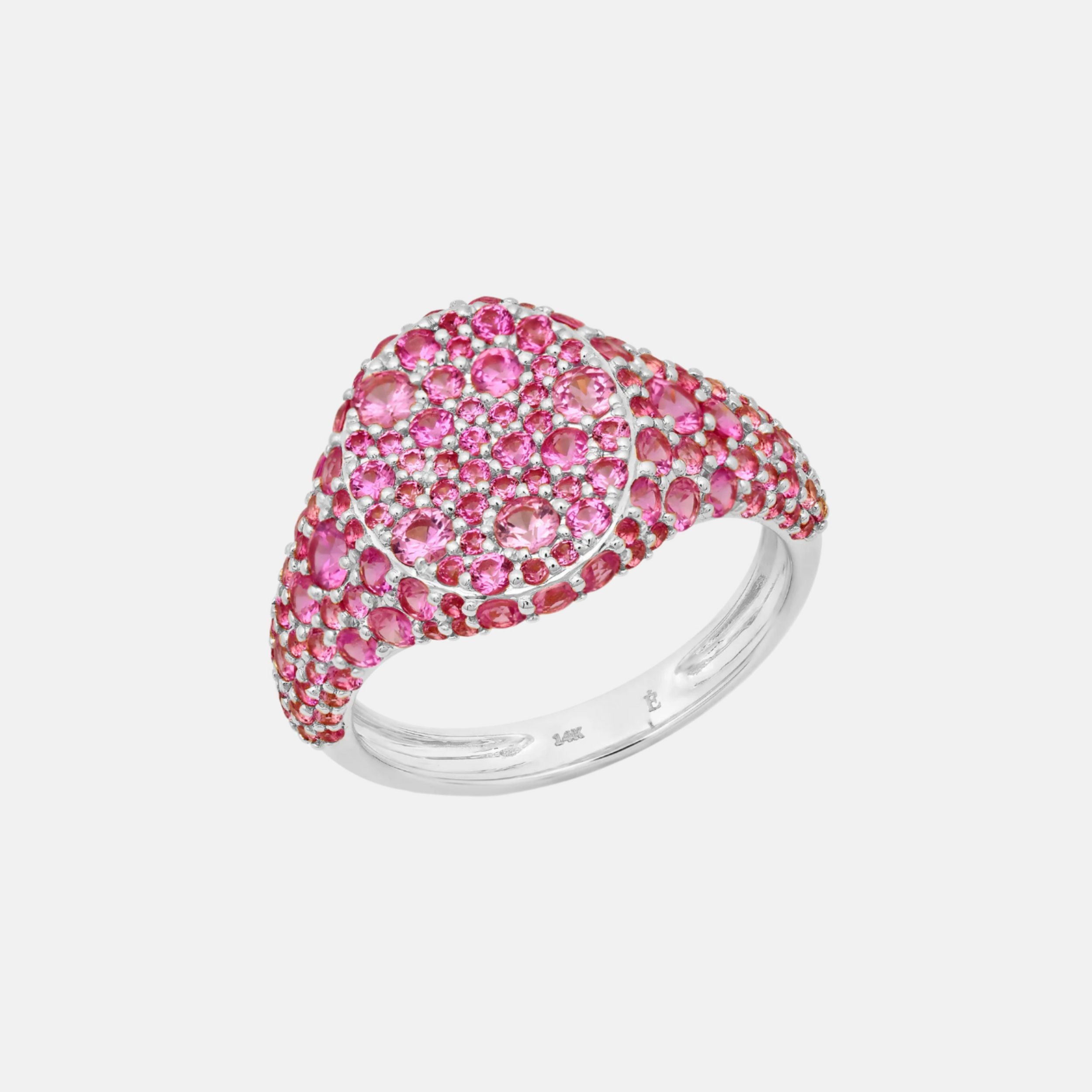 Encrusted Signet Ring by Eriness - At Present Jewelry