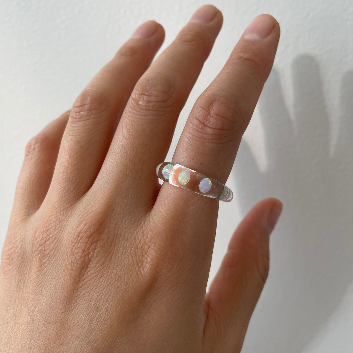Three Gilson Opal Thin Ring