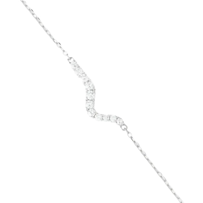 Diamonds and White Gold Flow Bracelet by PDPaola - At Present Jewelry