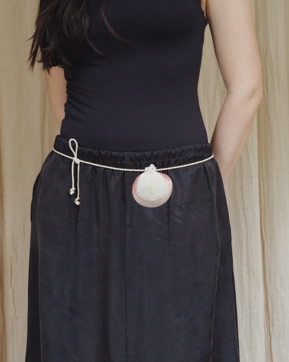 Clam Shell Pendant & Belt by Anita Berisha - At Present Jewelry