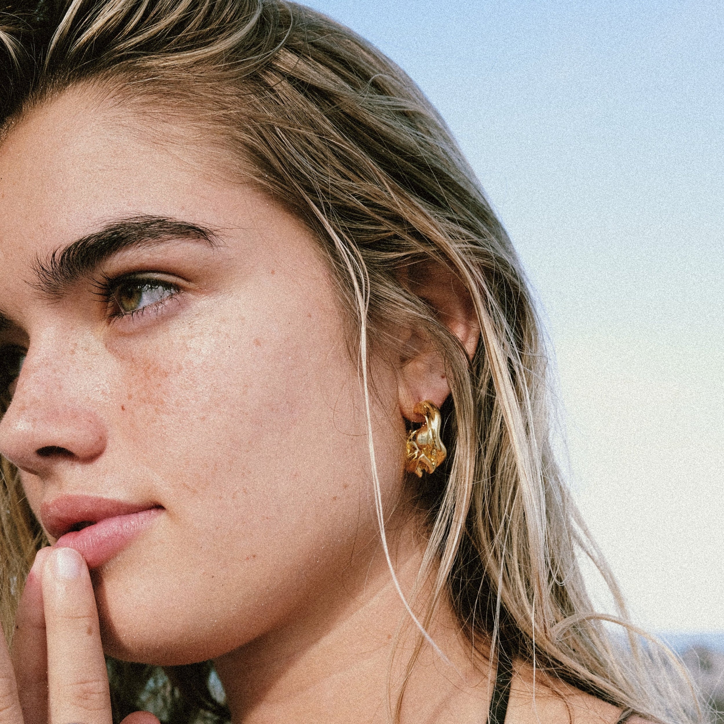 It's Calm After the Storm Earrings, Gold by Anita Berisha - At Present Jewelry