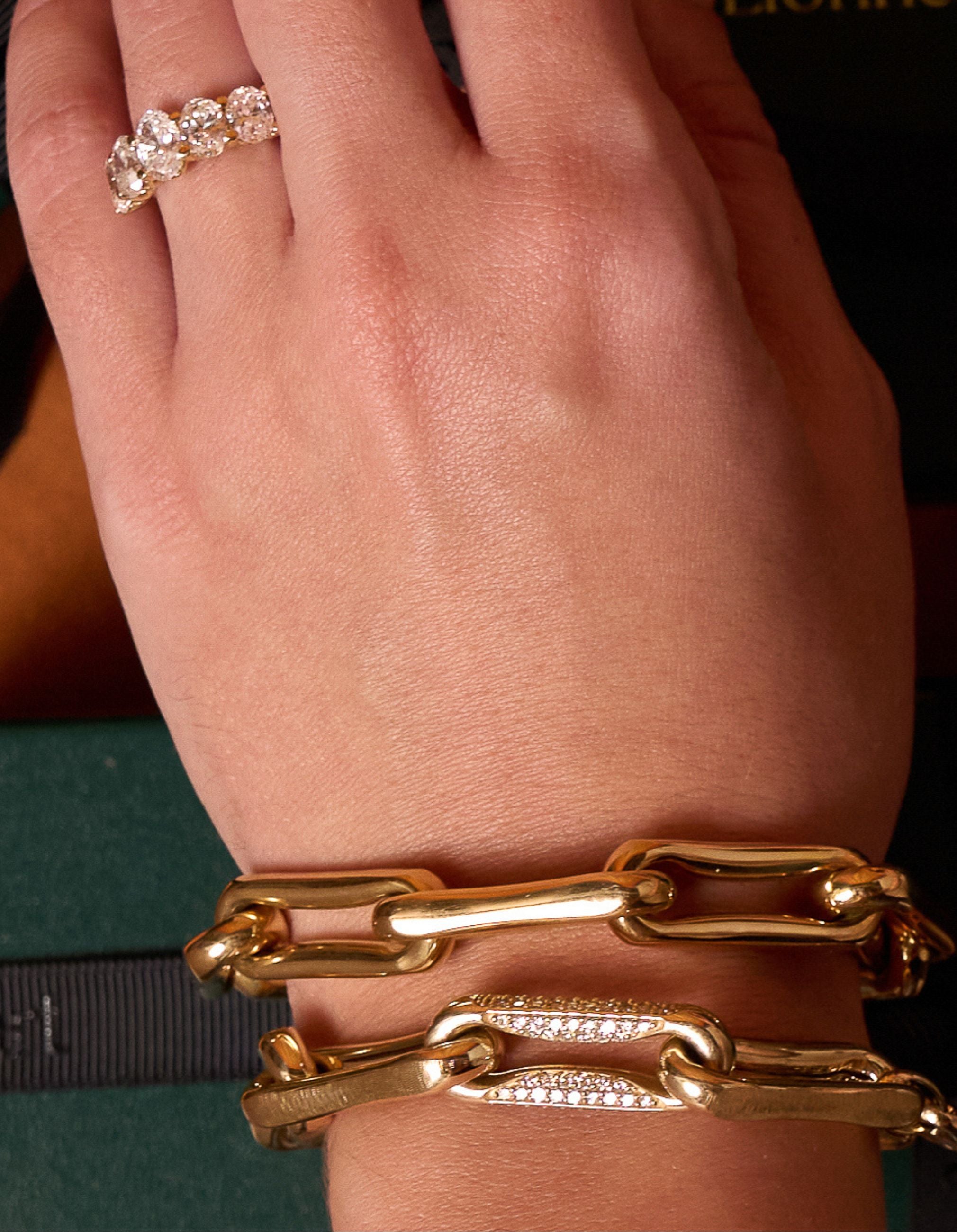Milano Diamond Pinched Link Bracelet