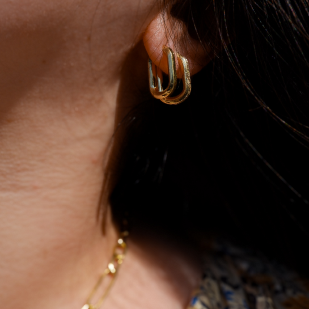 18k Vault Hoops by James Banks Design - At Present Jewelry