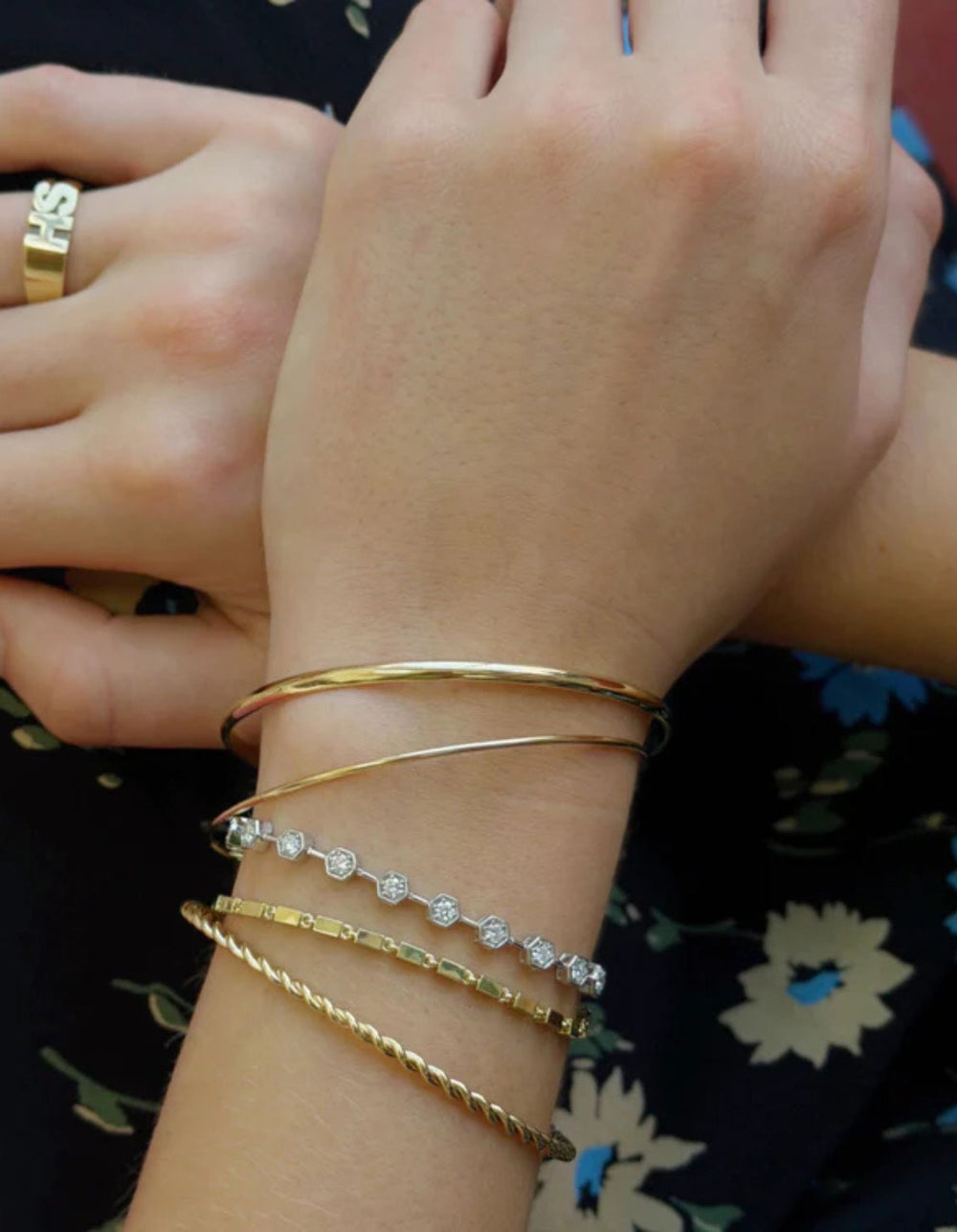 Diamond Hex Tennis Bracelet