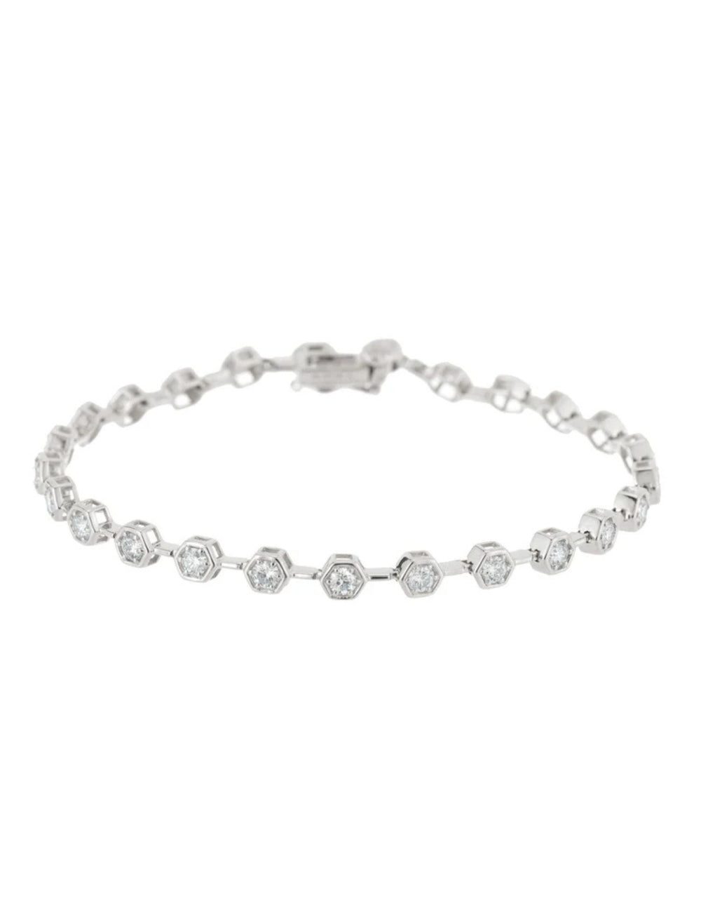 Diamond Hex Tennis Bracelet