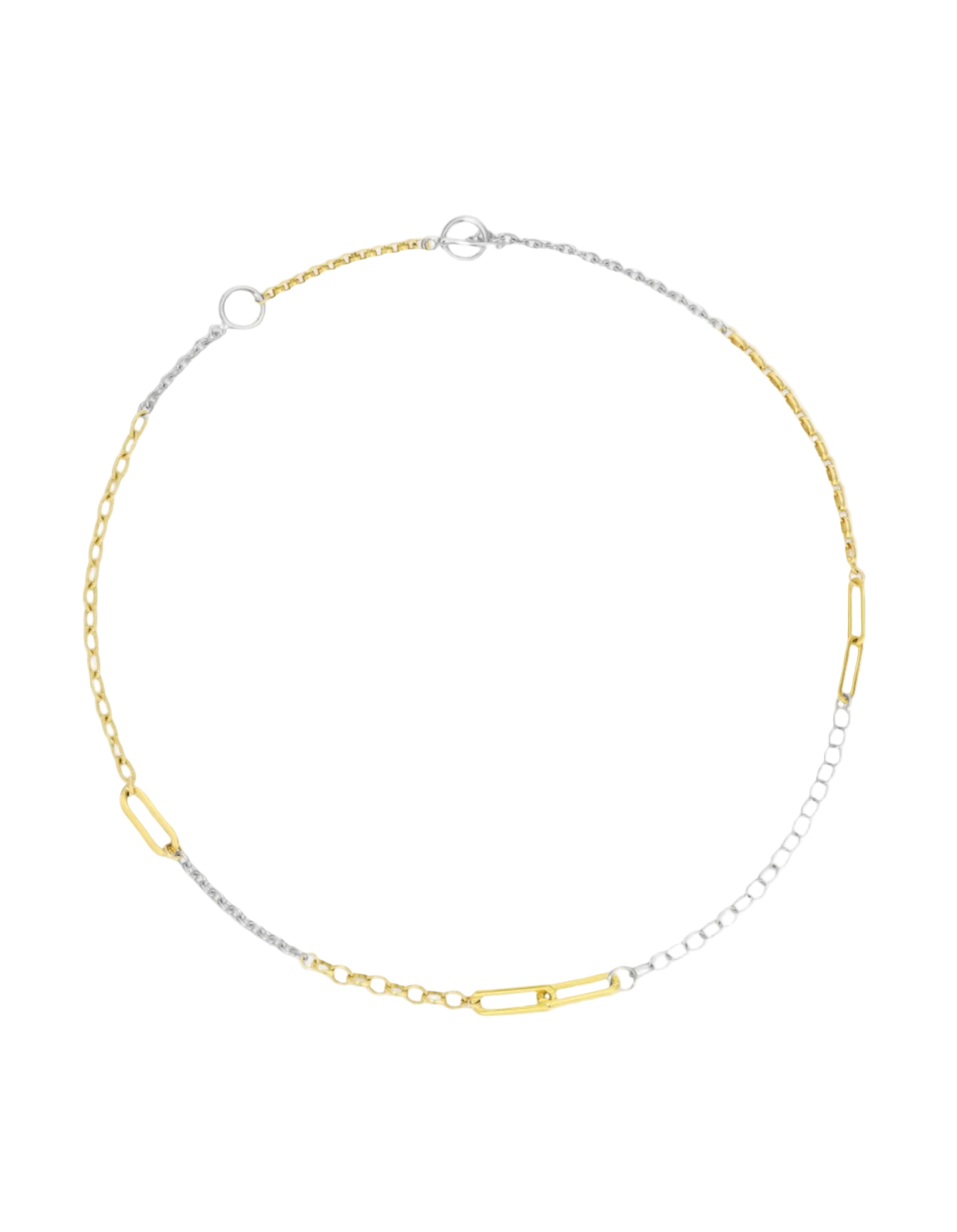 Patchwork Chain Necklace by Monbouquette - At Present Jewelry