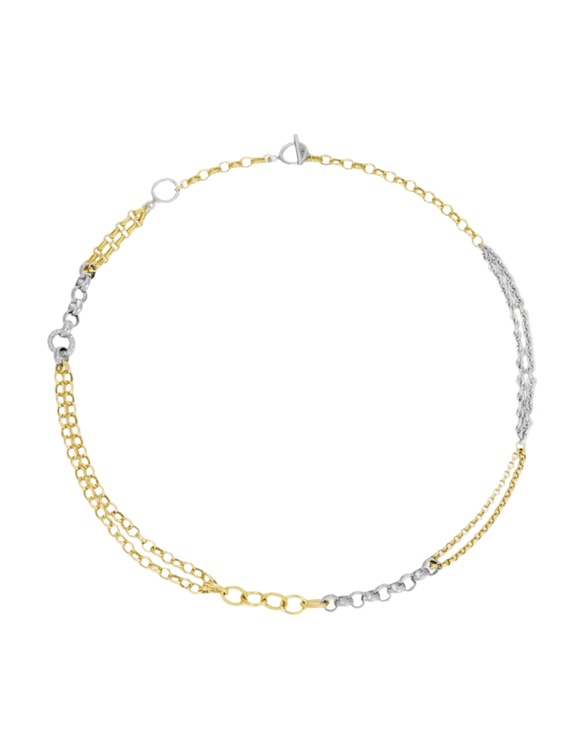 Patchwork Chain Necklace by Monbouquette - At Present Jewelry