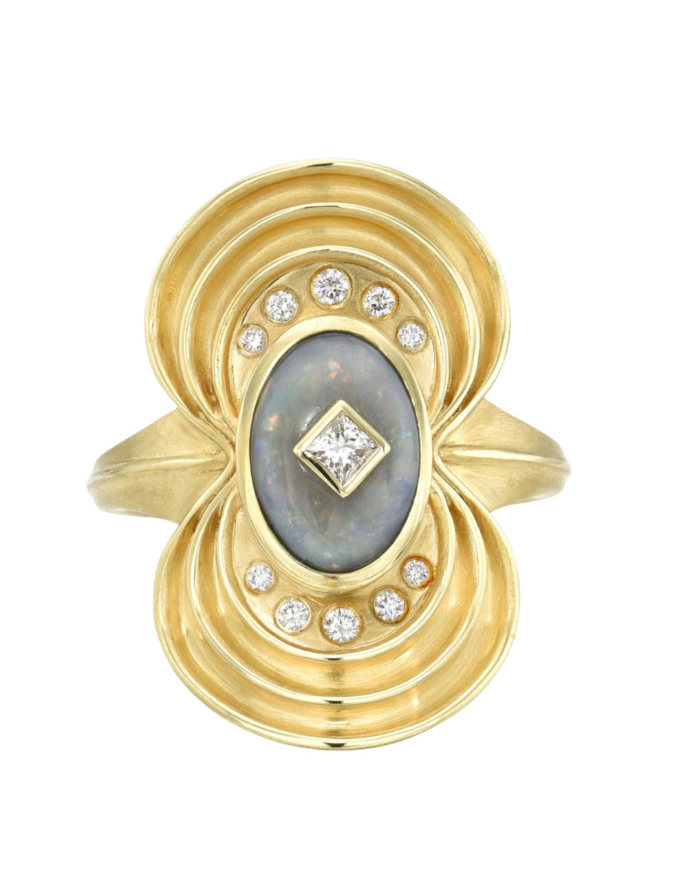 White Opal Luxe Nebula Ring